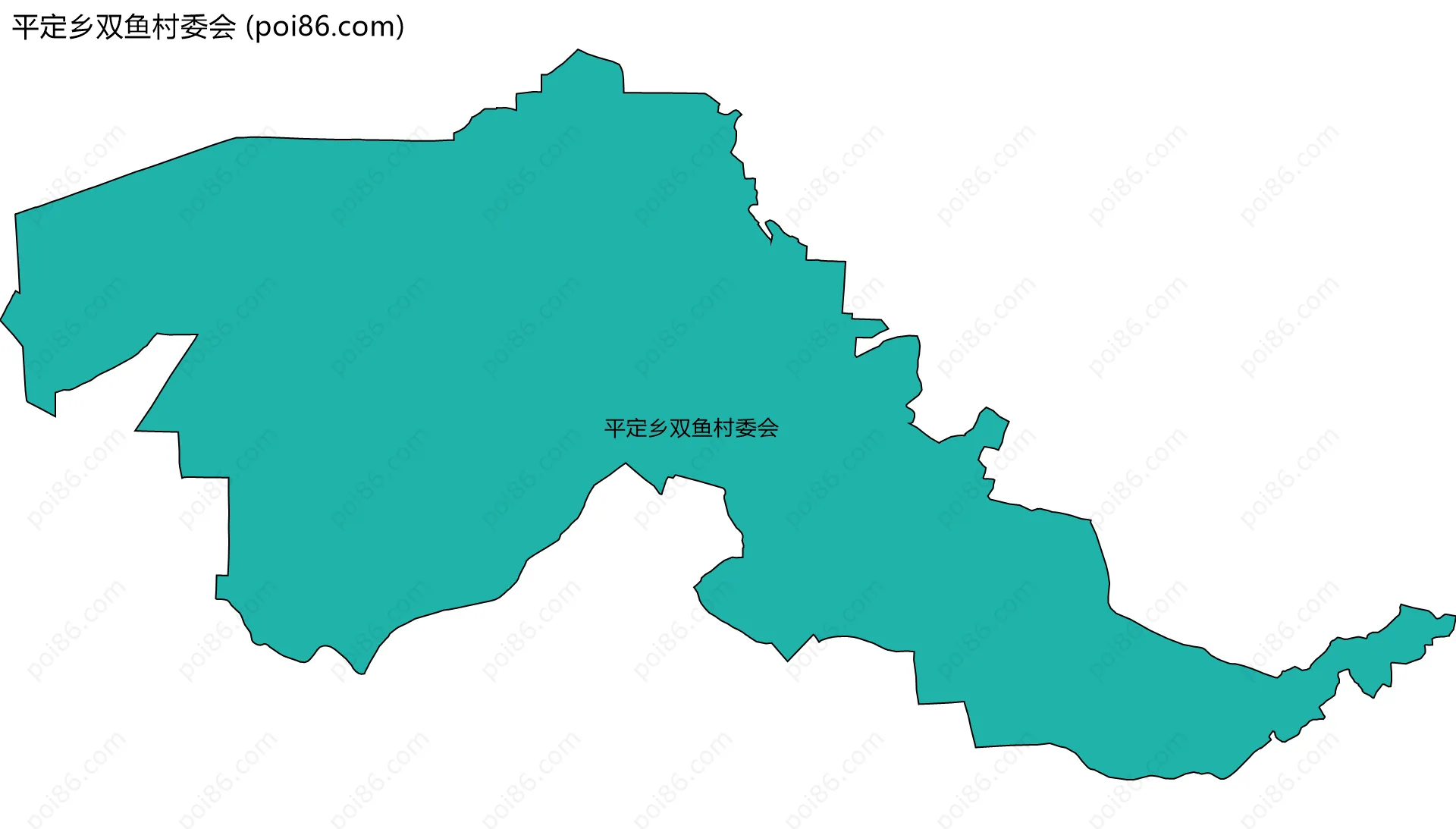 平定乡双鱼村委会边界地图