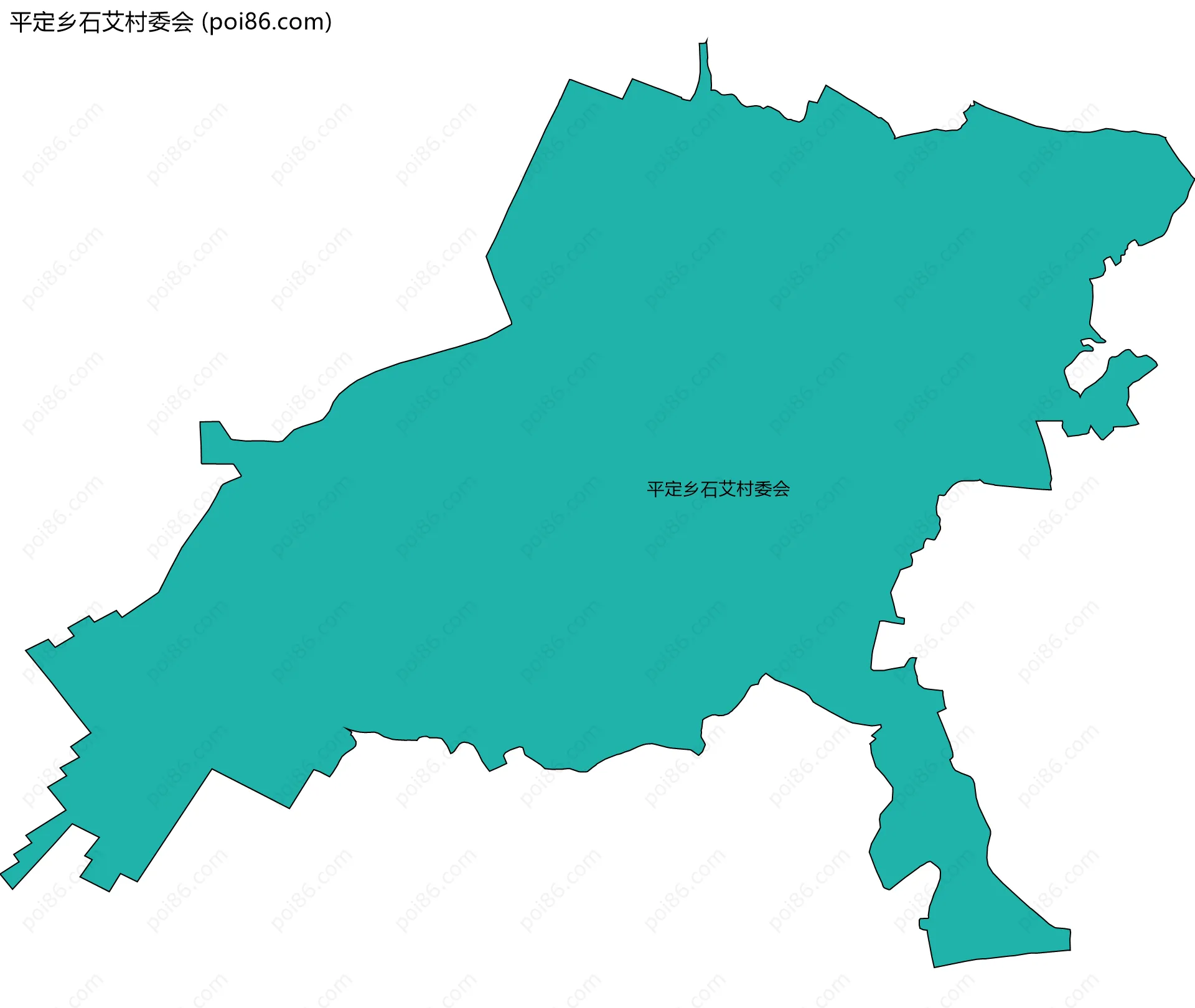 平定乡石艾村委会边界地图