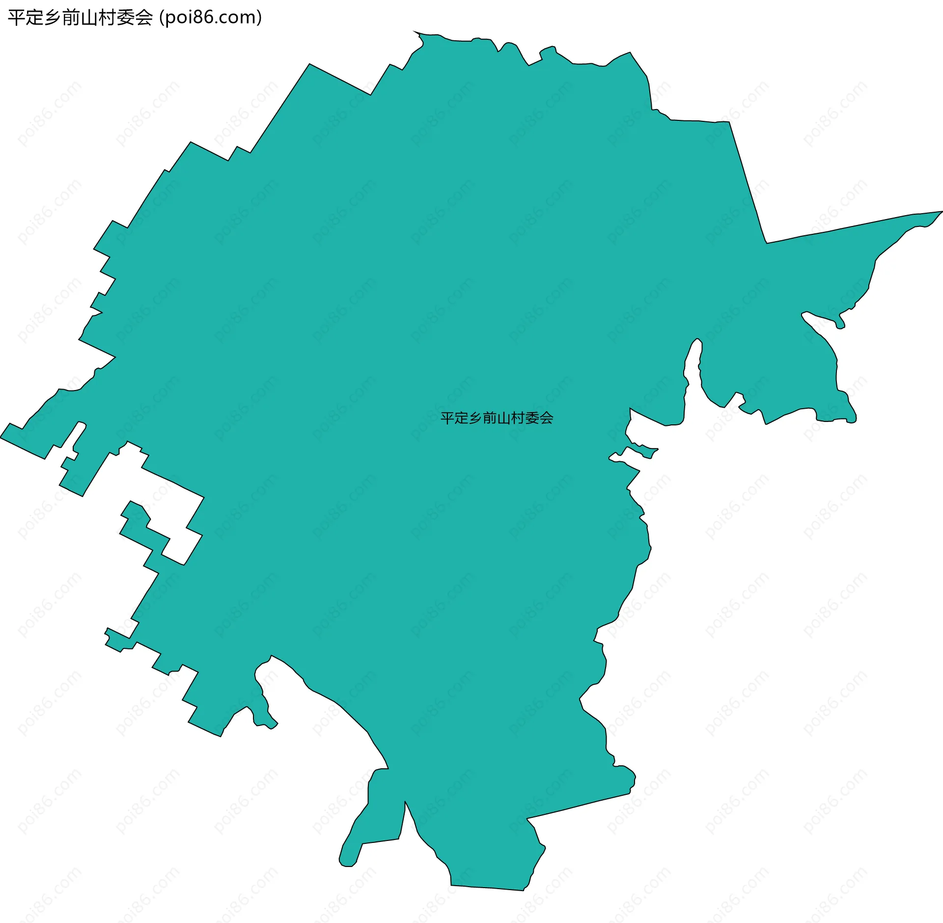 平定乡前山村委会边界地图