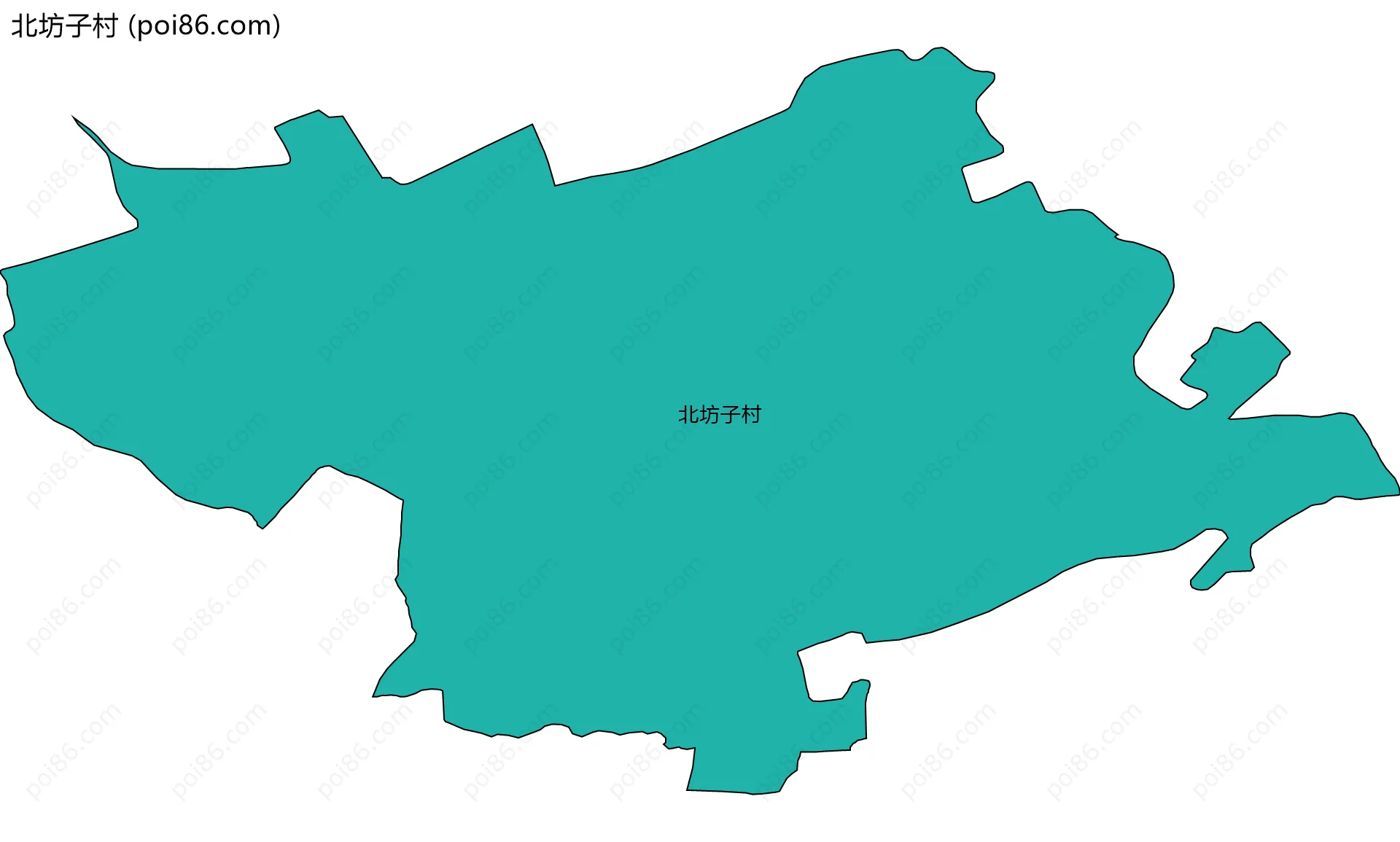 北坊子村边界地图