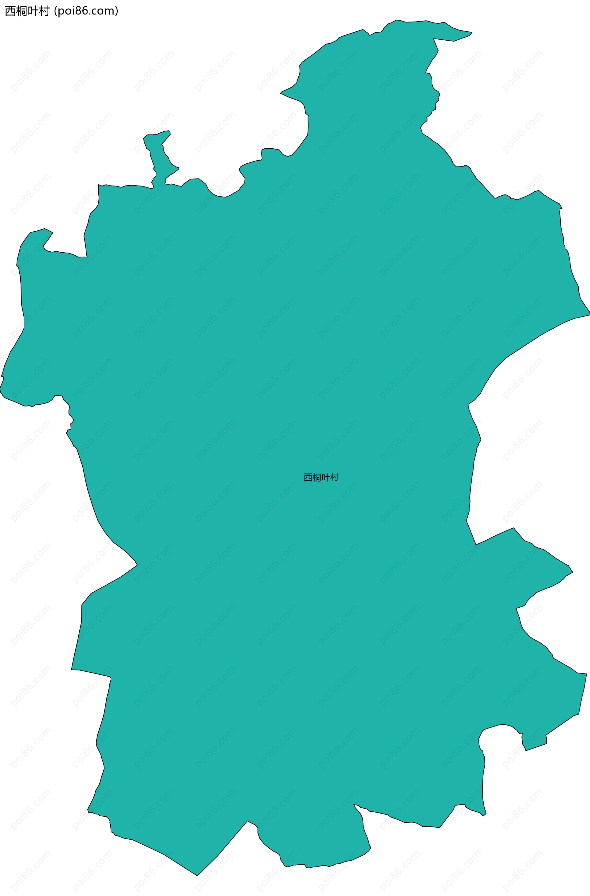 西桐叶村边界地图