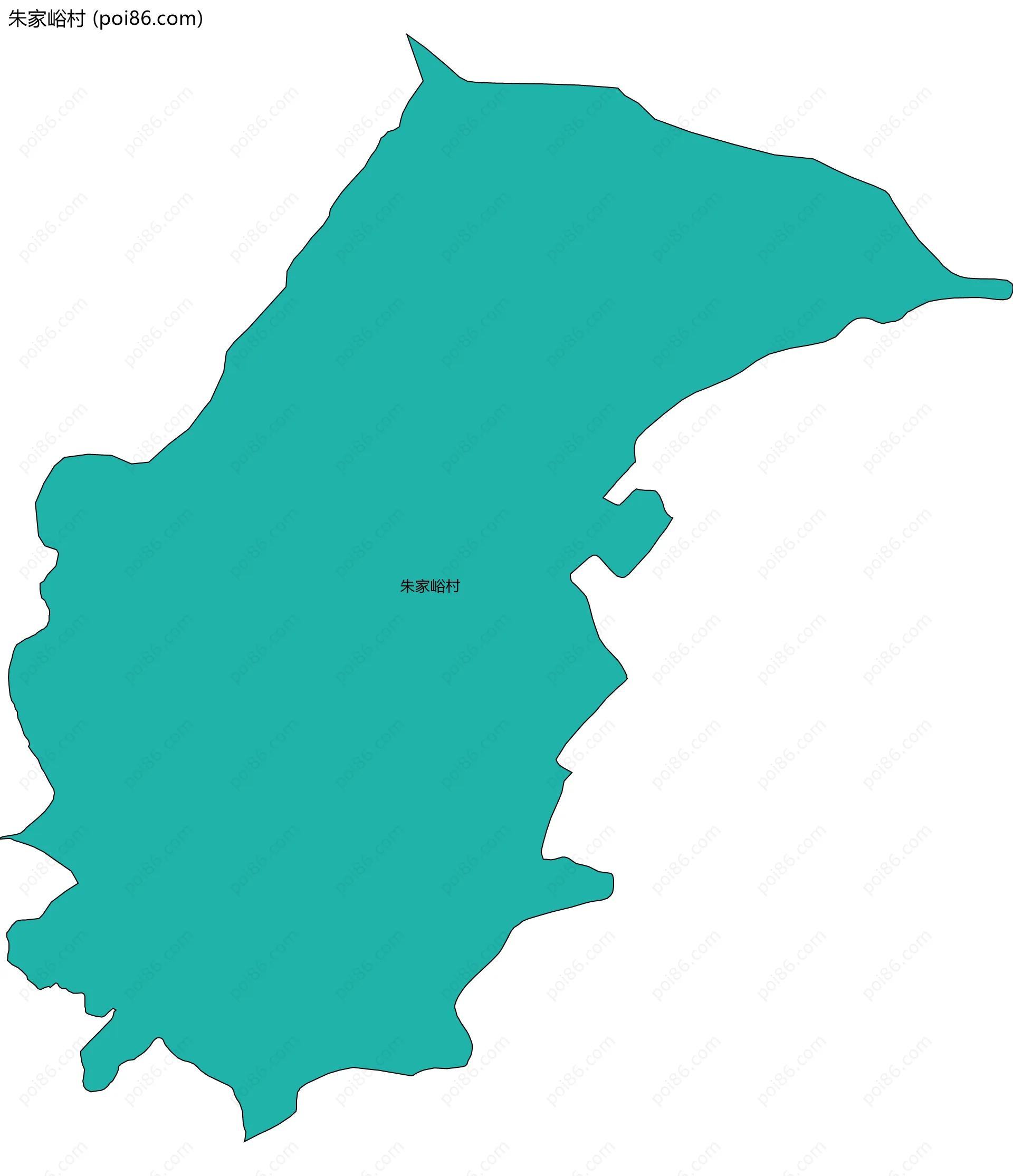 朱家峪村边界地图