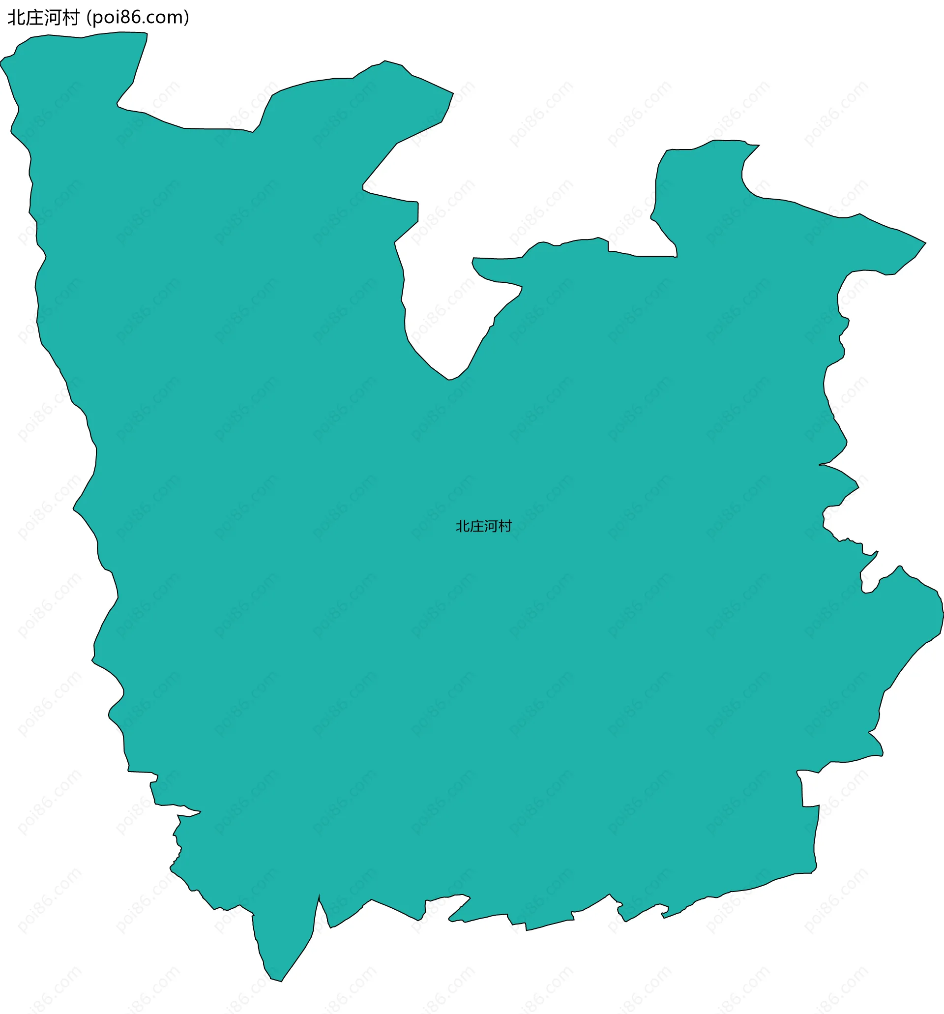 北庄河村边界地图