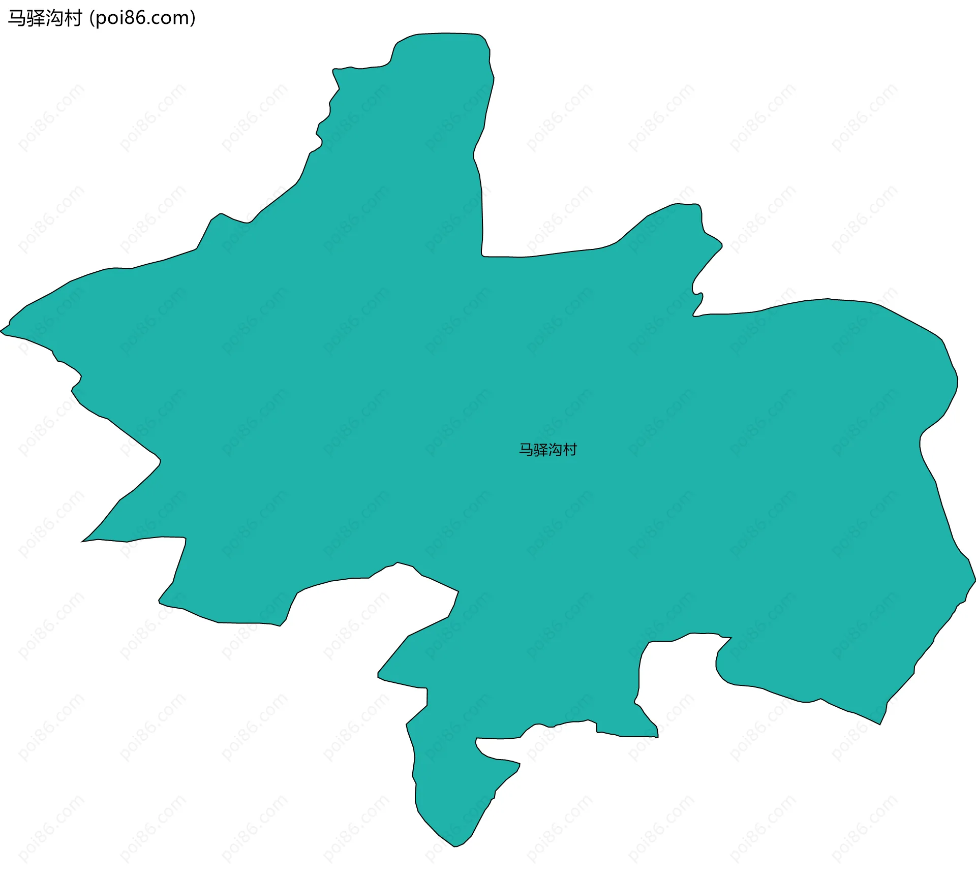 马驿沟村边界地图