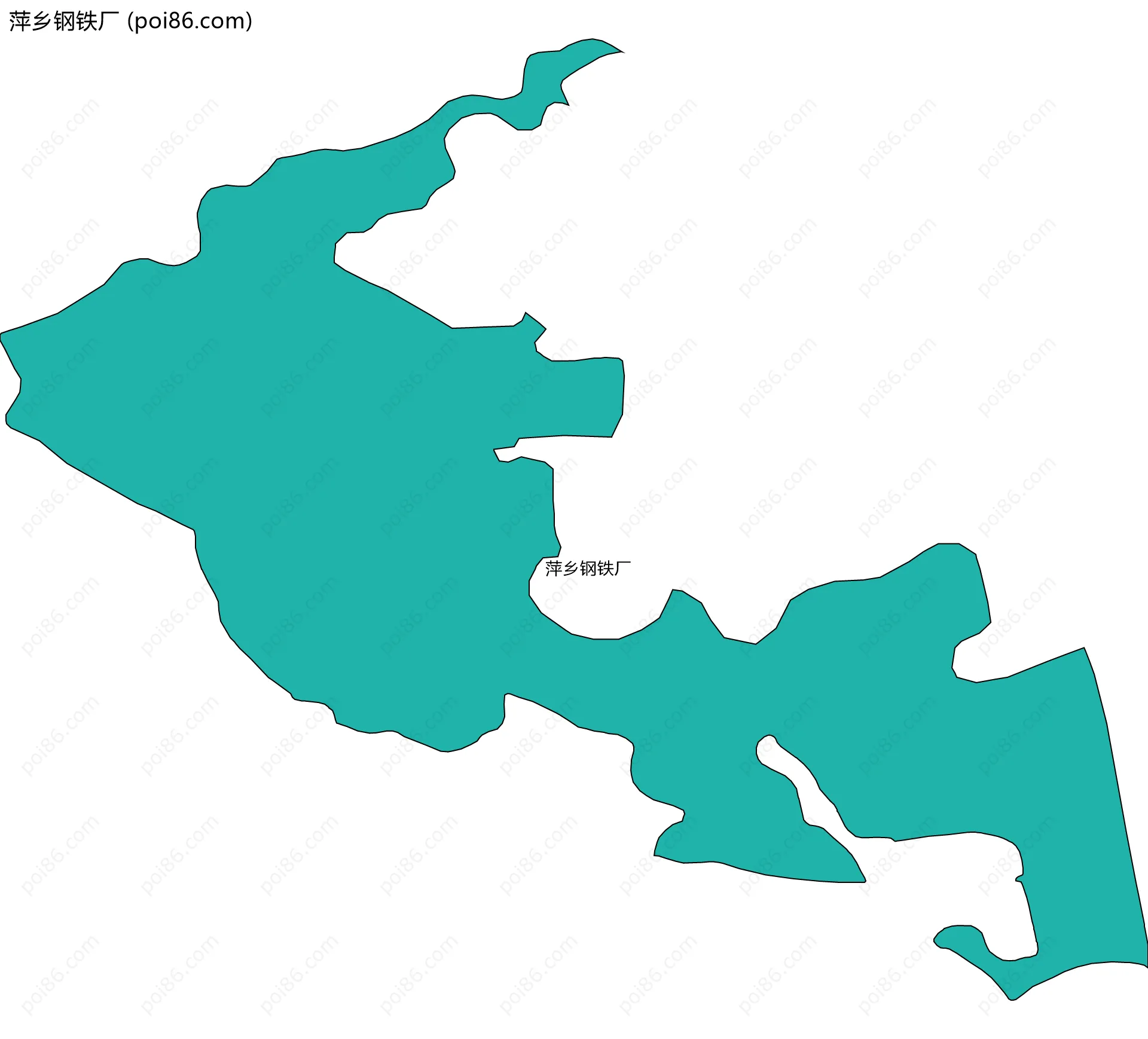 萍乡钢铁厂边界地图