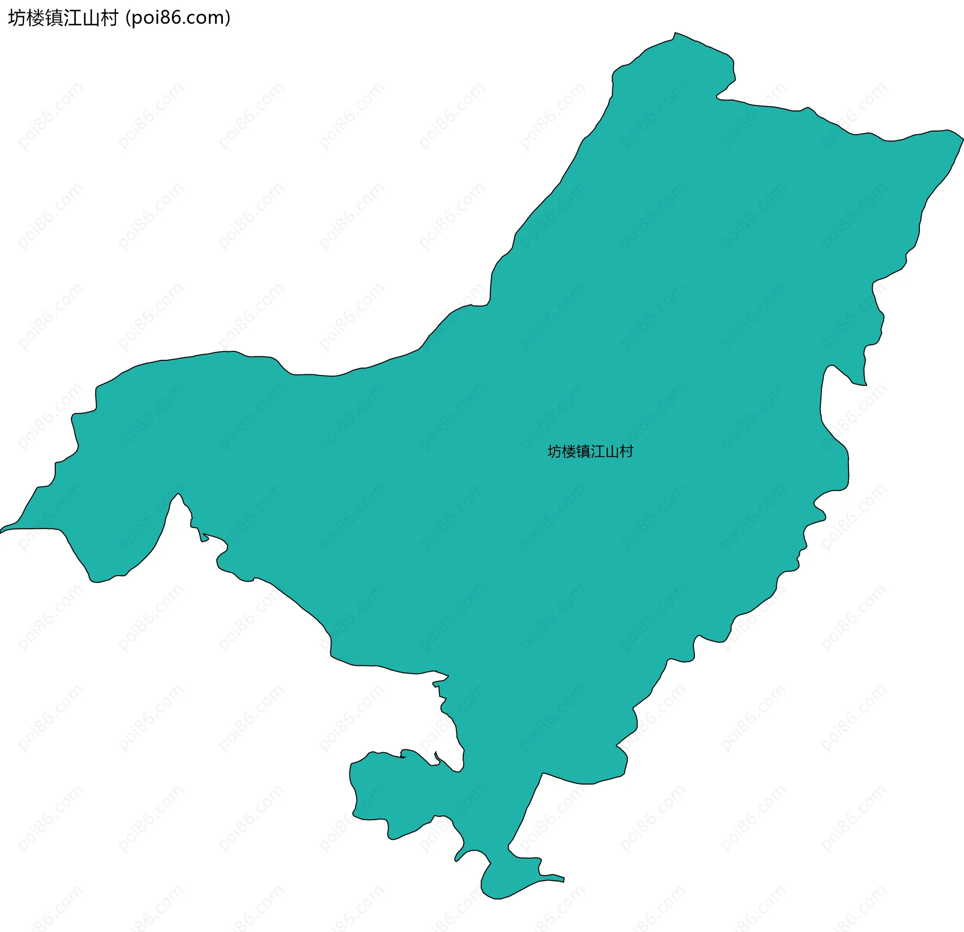 坊楼镇江山村边界地图