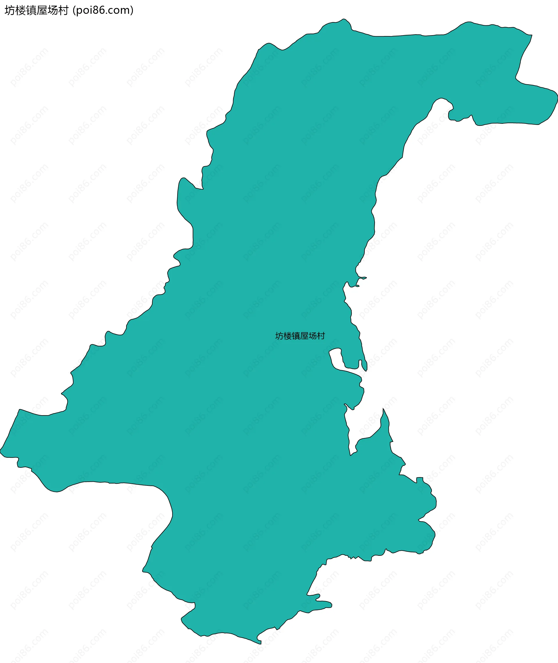 坊楼镇屋场村边界地图