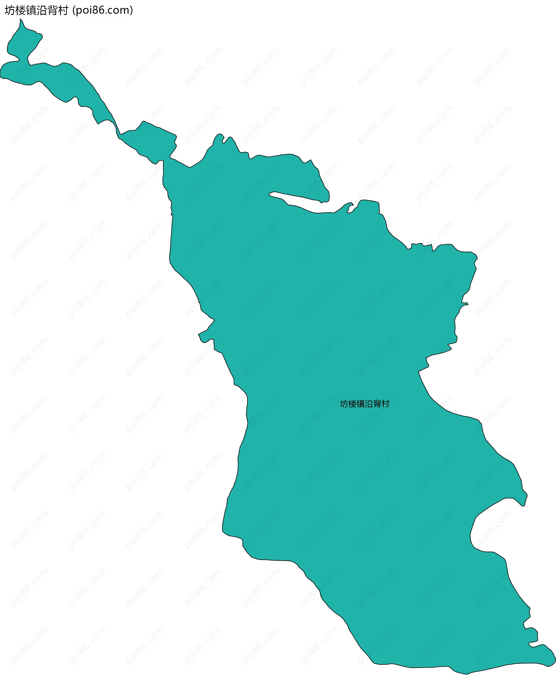 坊楼镇沿背村边界地图