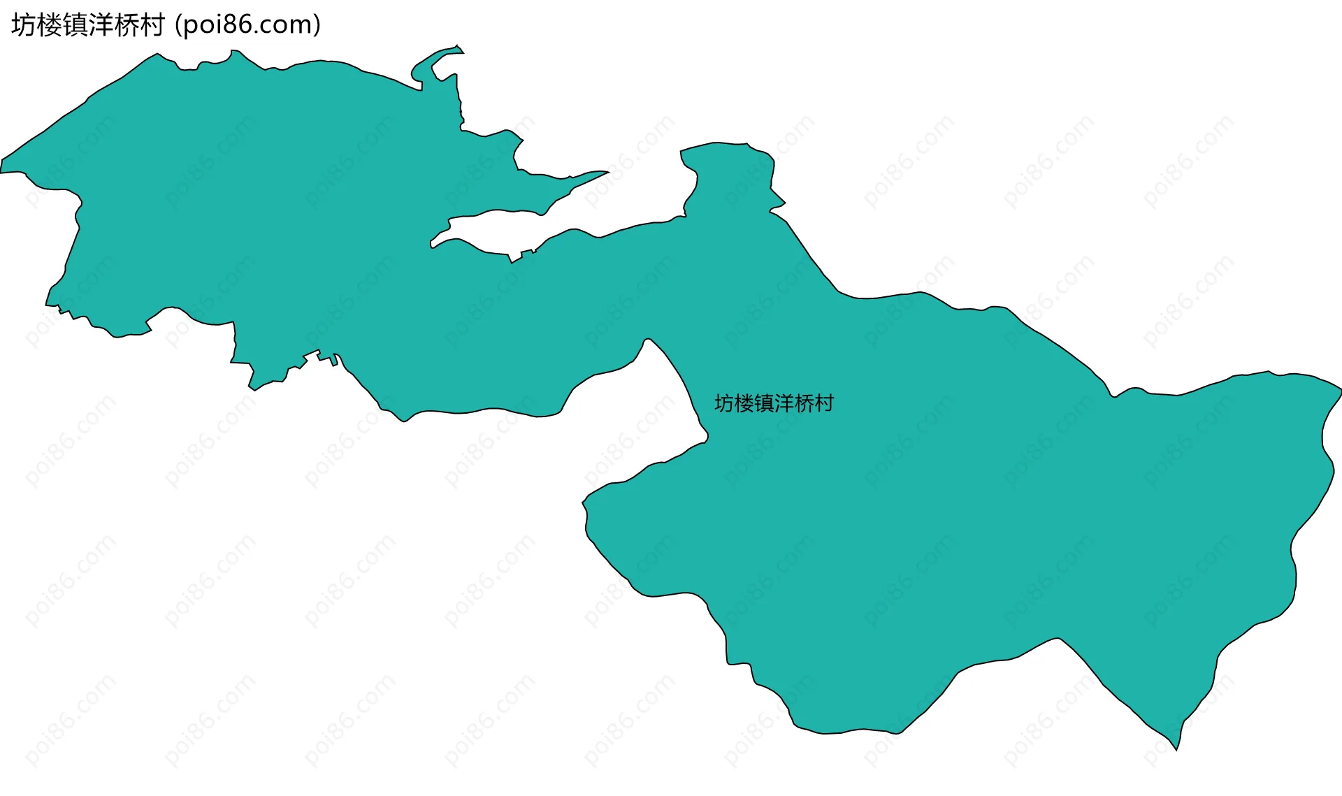 坊楼镇洋桥村边界地图