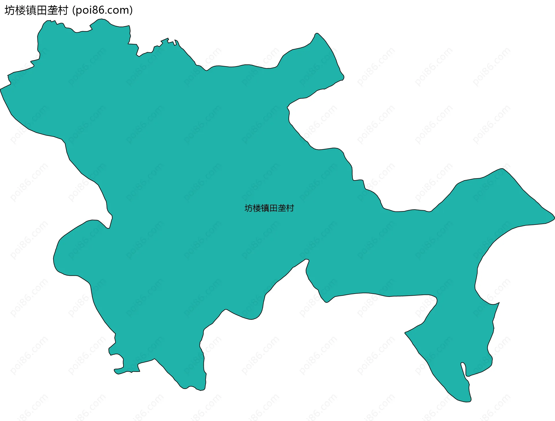 坊楼镇田垄村边界地图