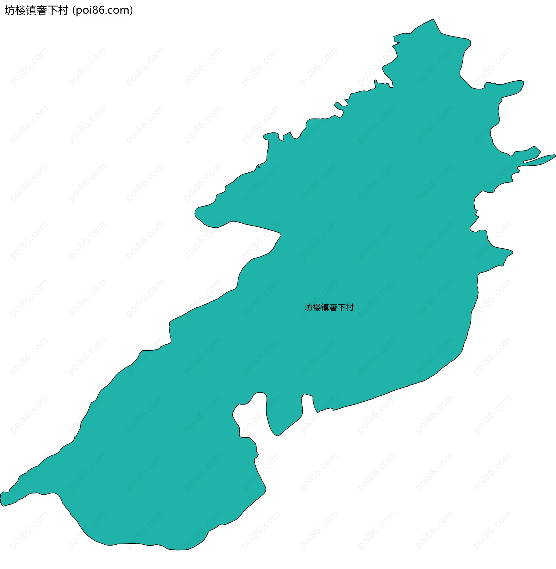 坊楼镇奢下村边界地图