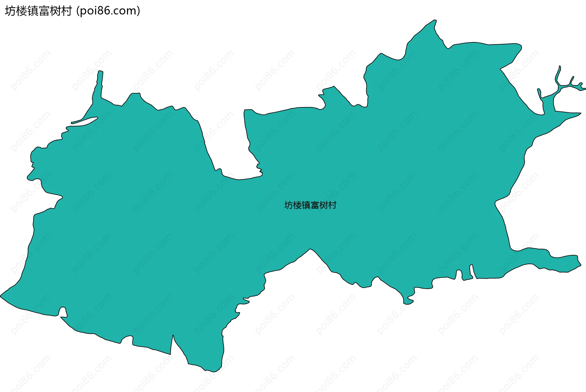 坊楼镇富树村边界地图