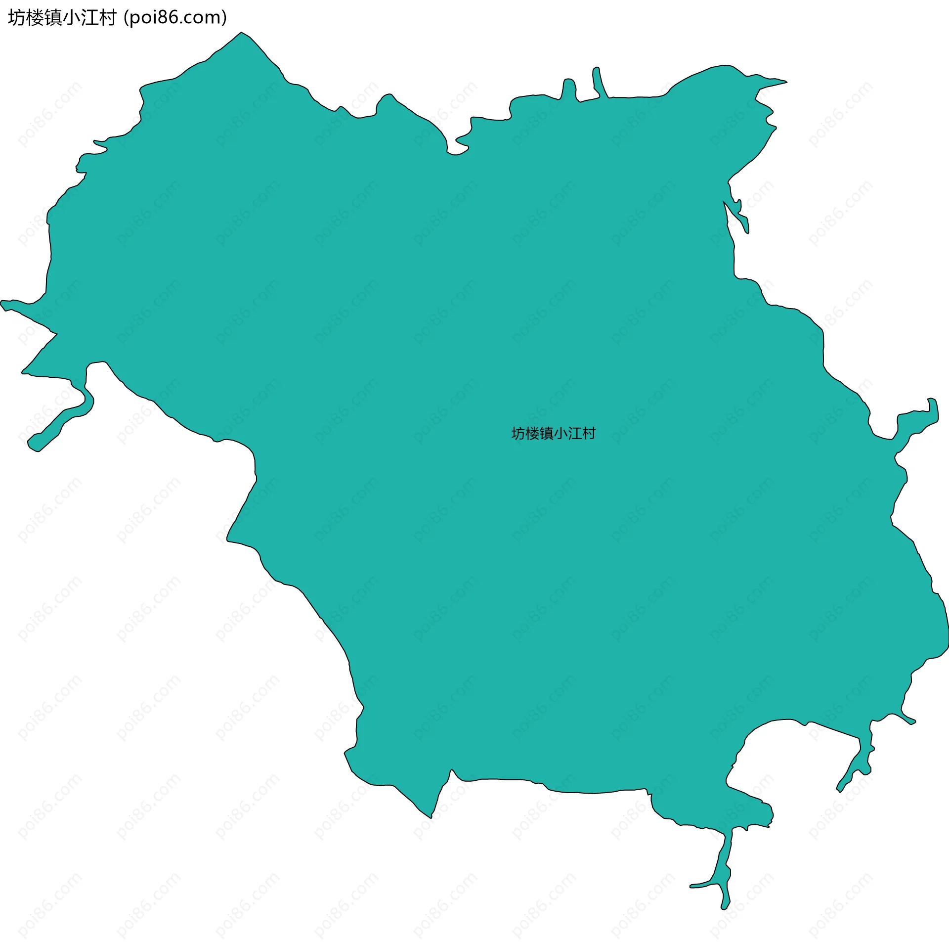 坊楼镇小江村边界地图