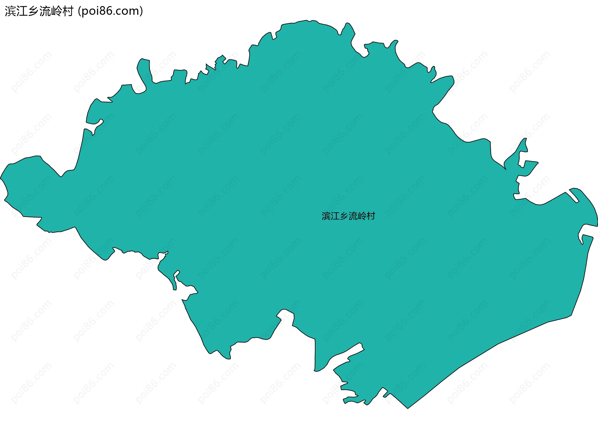 滨江乡流岭村边界地图