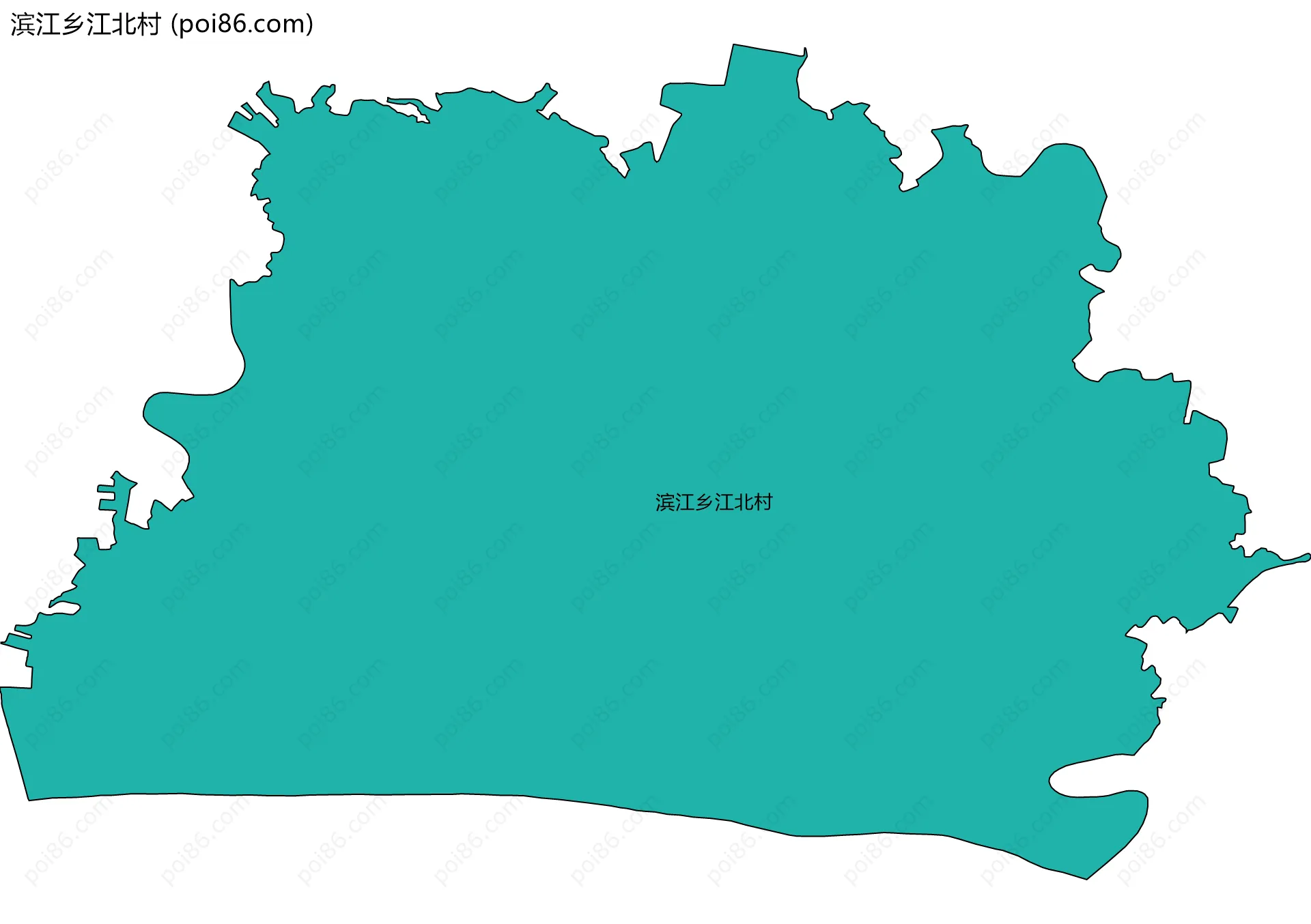 滨江乡江北村边界地图