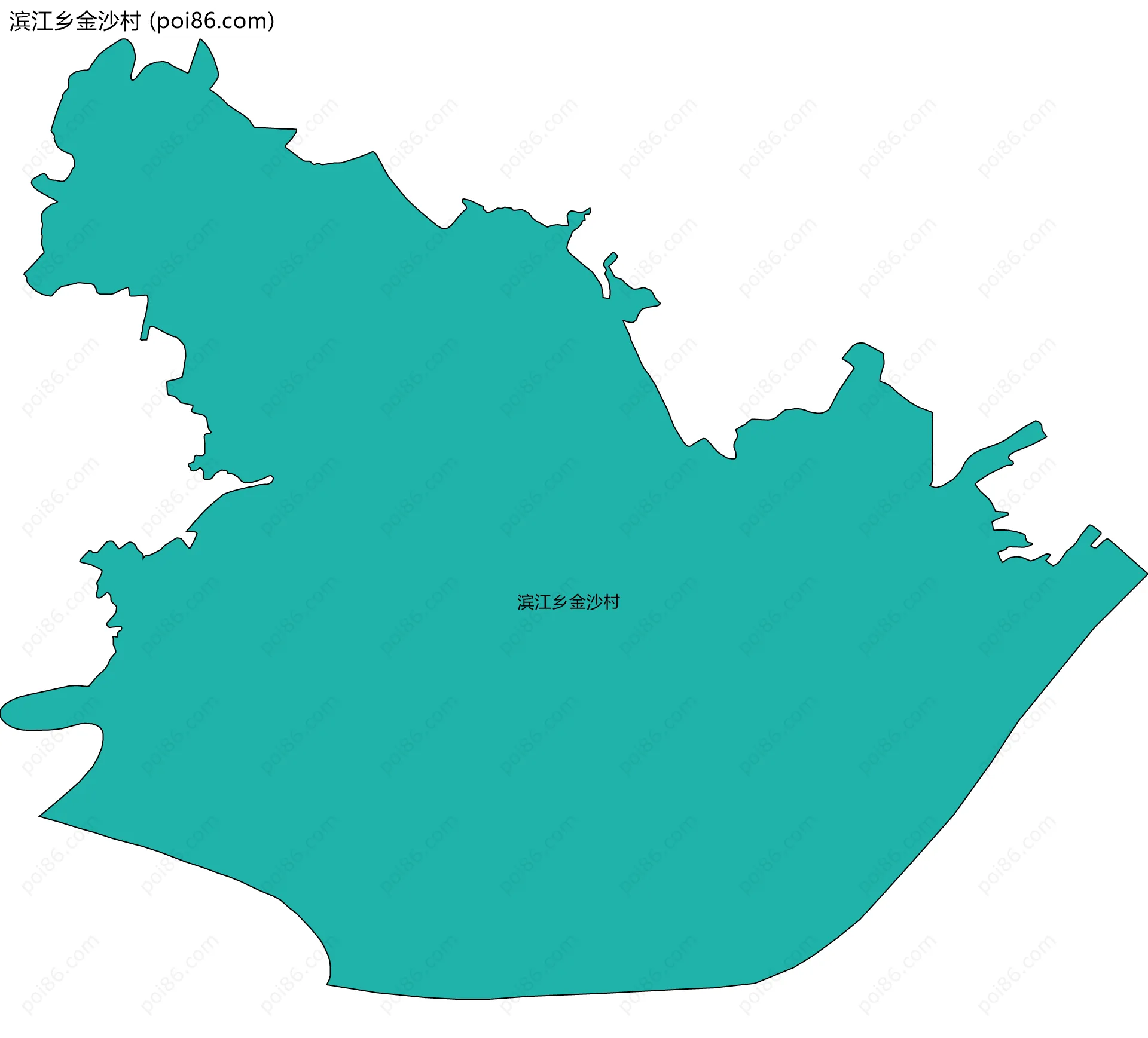 滨江乡金沙村边界地图