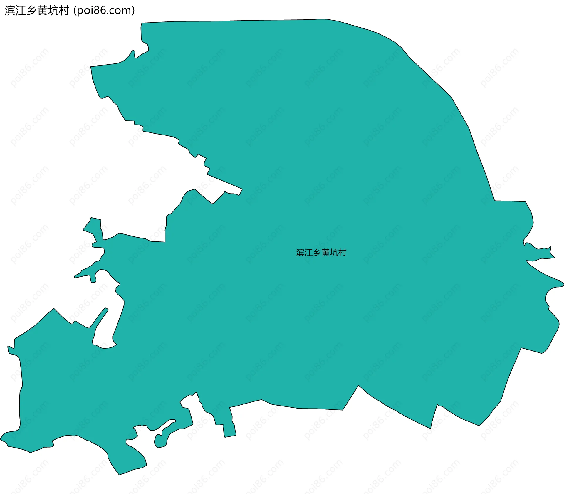 滨江乡黄坑村边界地图