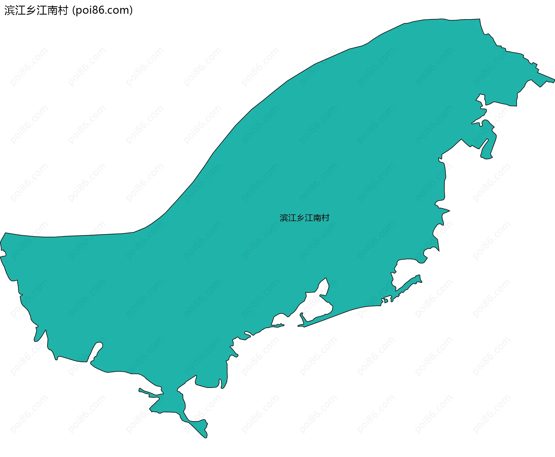 滨江乡江南村边界地图