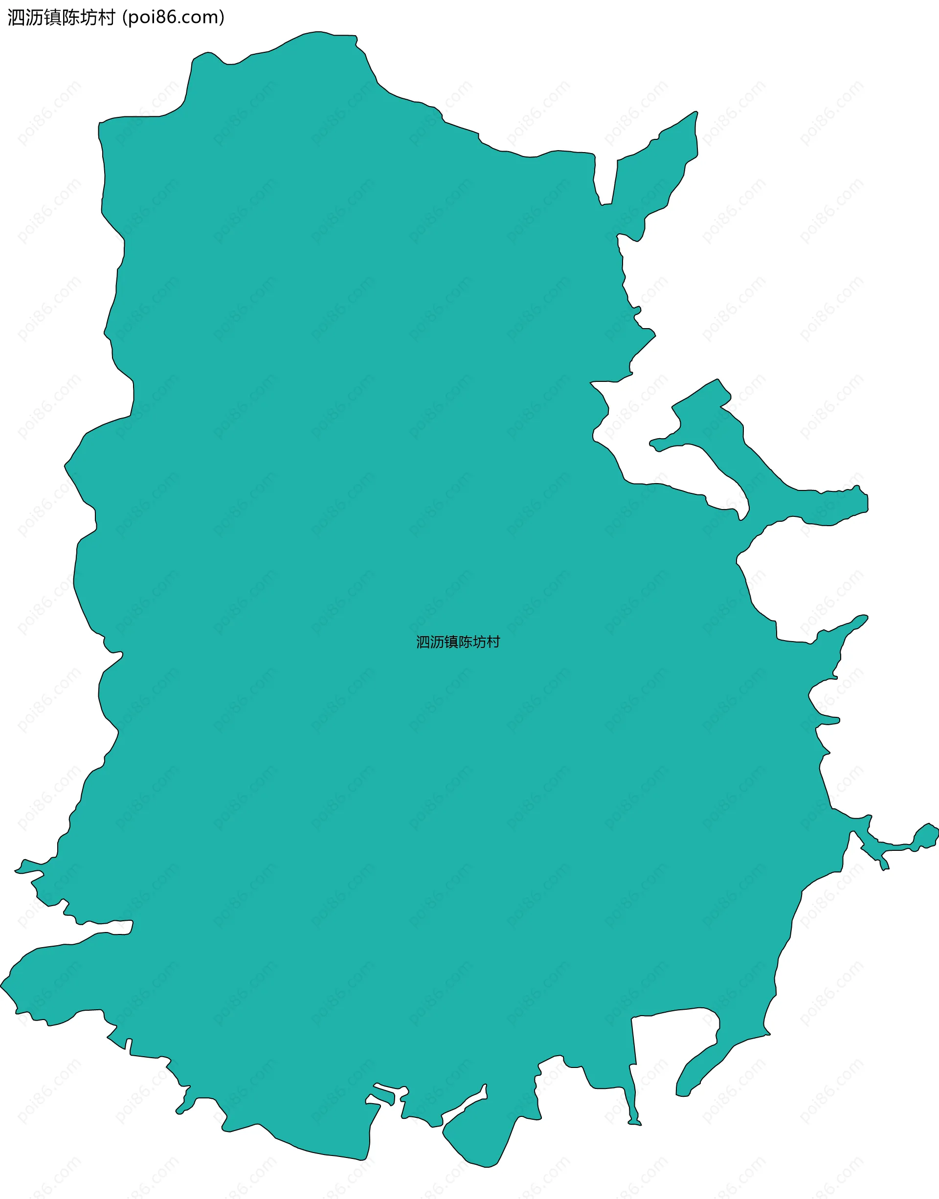 泗沥镇陈坊村边界地图