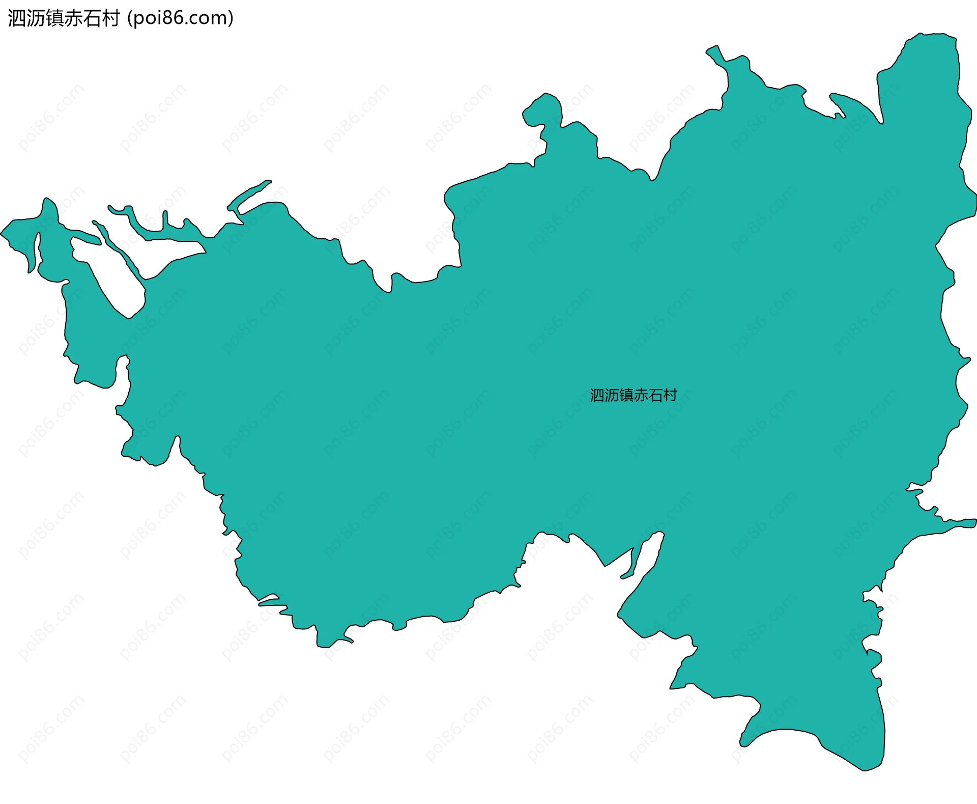 泗沥镇赤石村边界地图