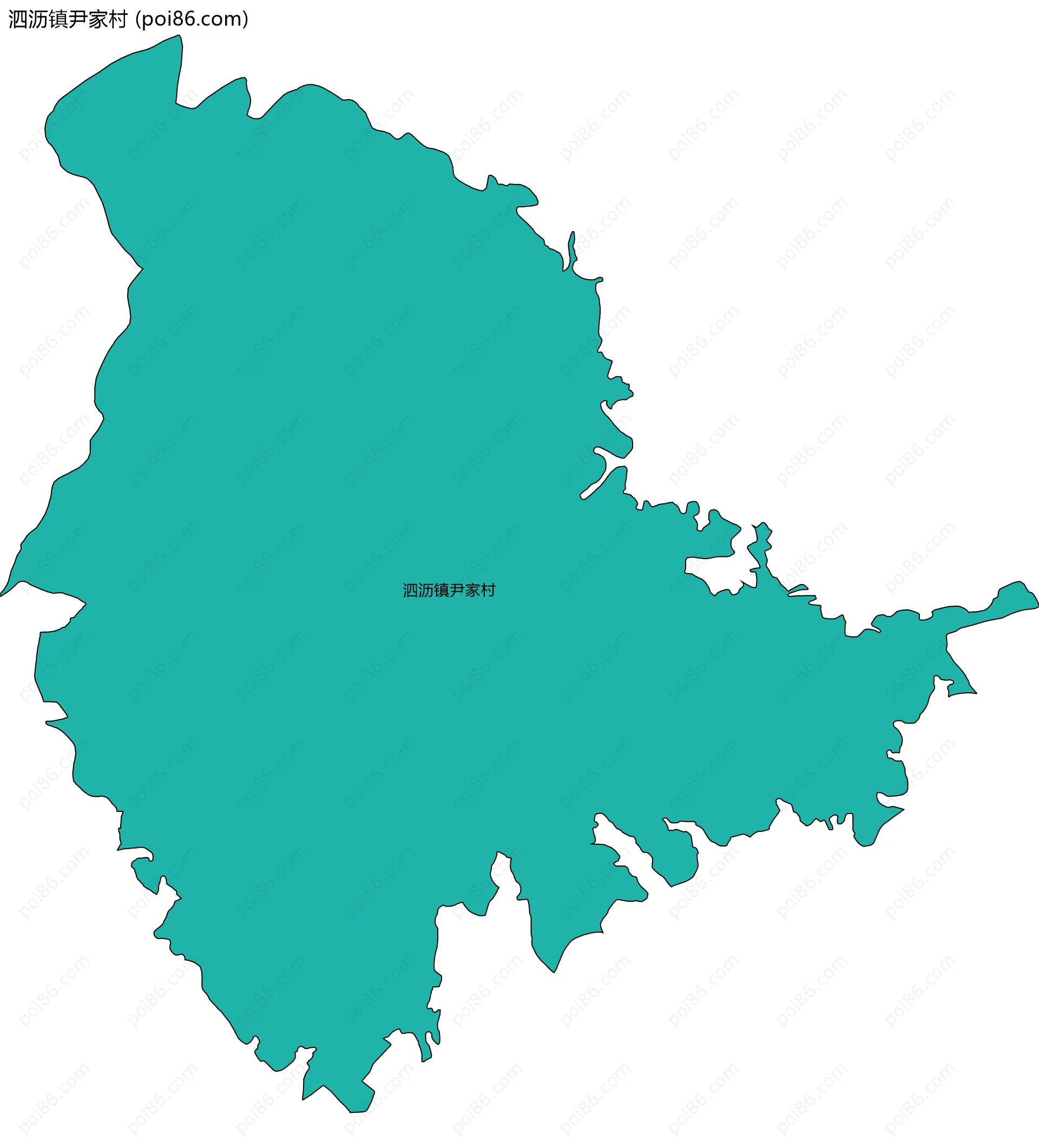 泗沥镇尹家村边界地图