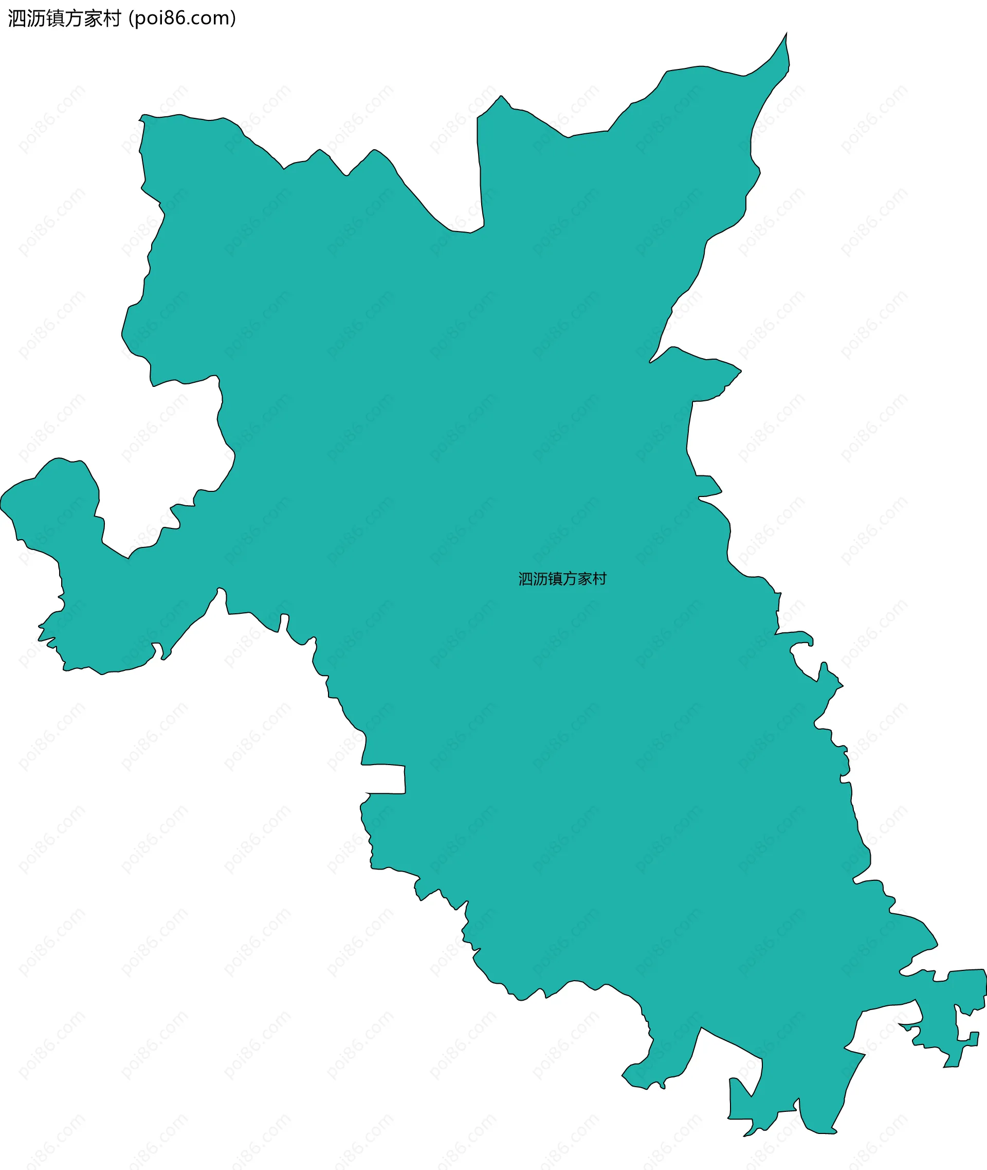 泗沥镇方家村边界地图