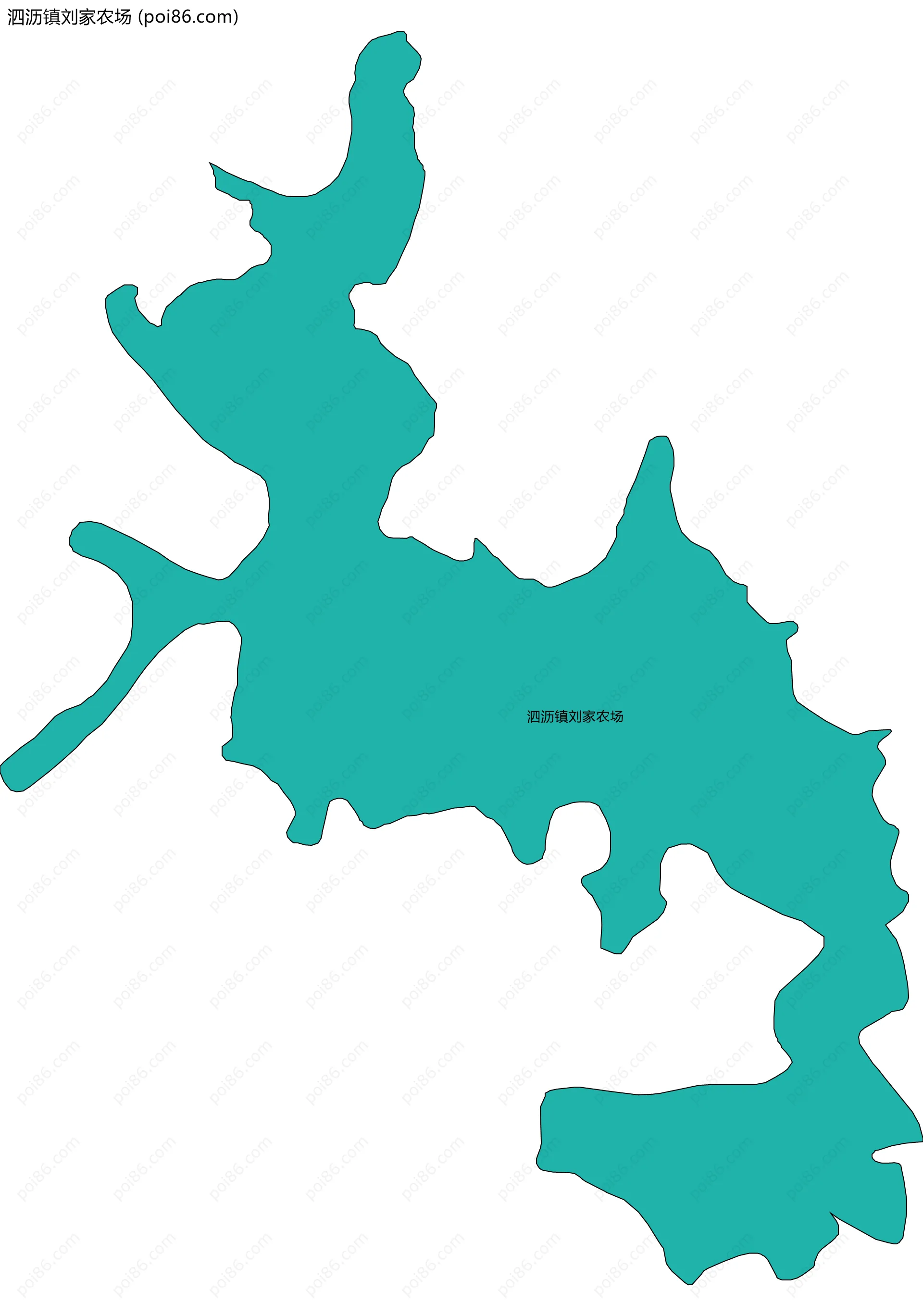 泗沥镇刘家农场边界地图