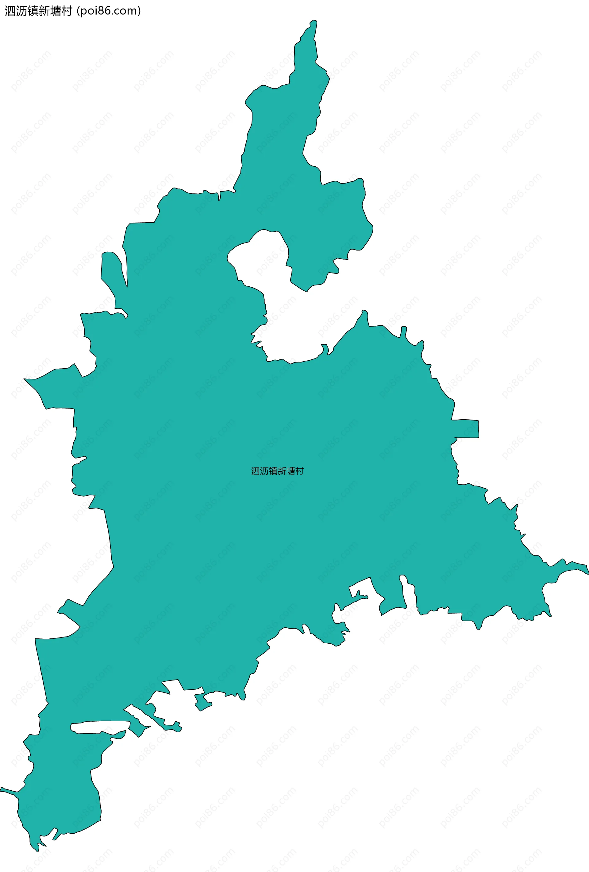 泗沥镇新塘村边界地图