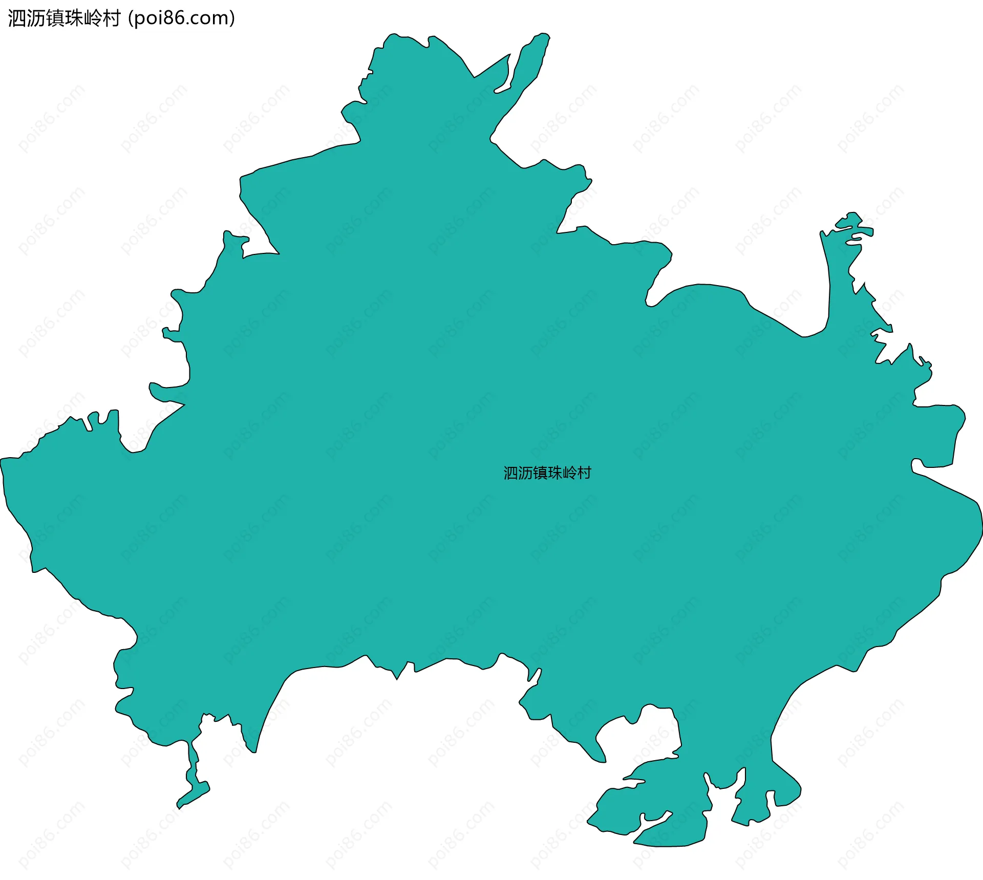 泗沥镇珠岭村边界地图