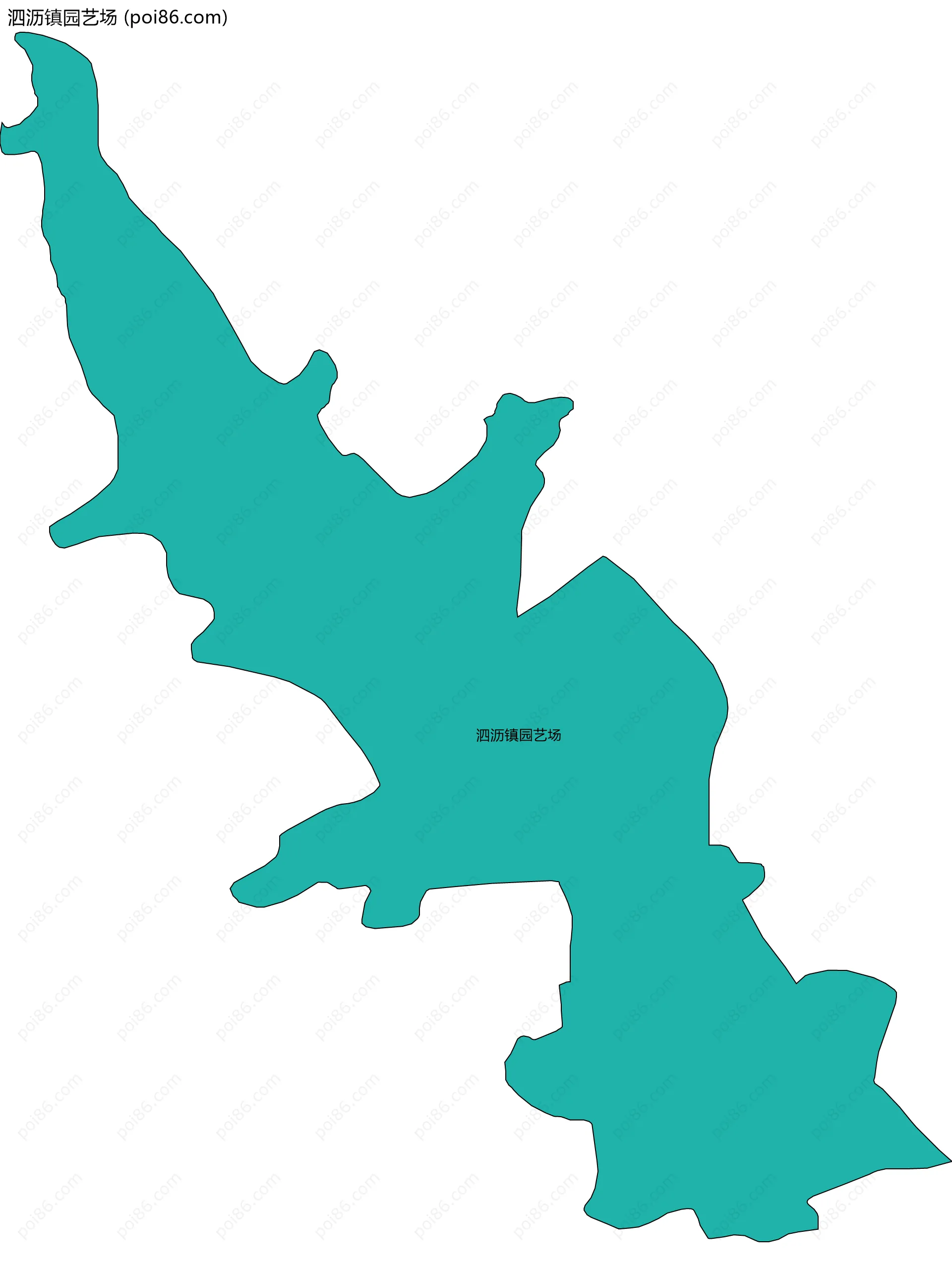 泗沥镇园艺场边界地图