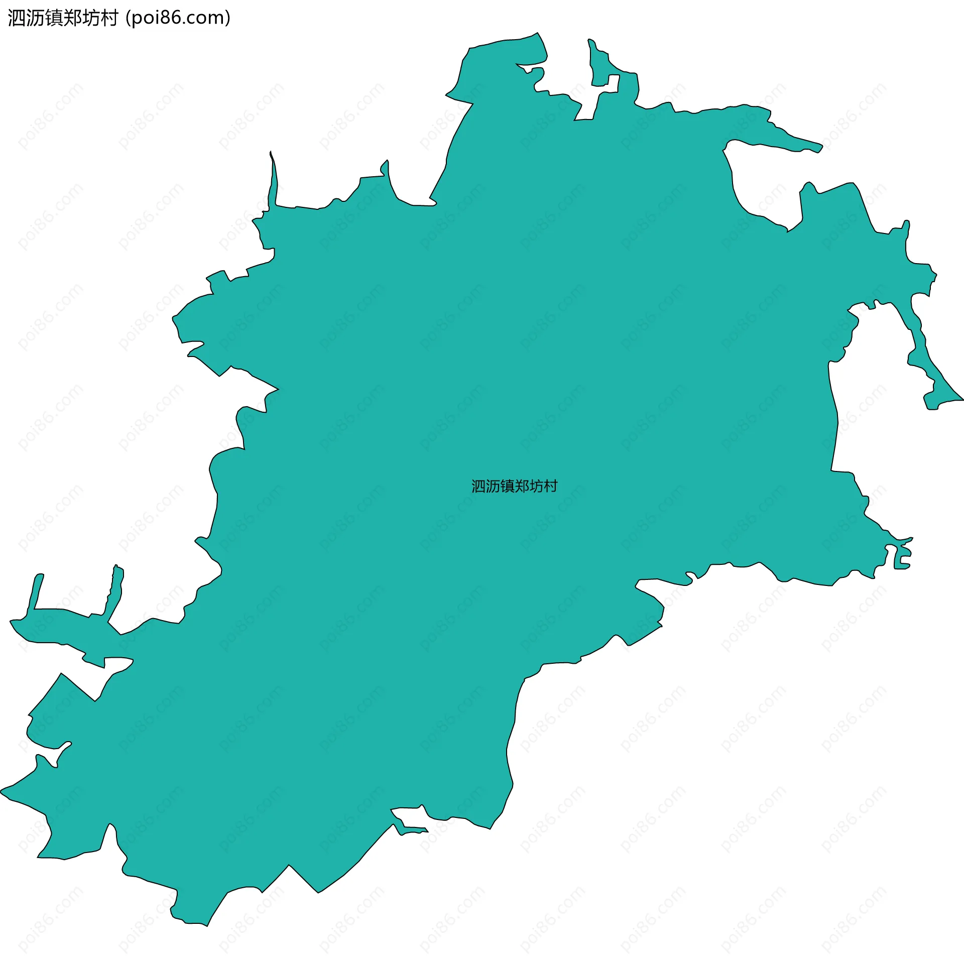 泗沥镇郑坊村边界地图