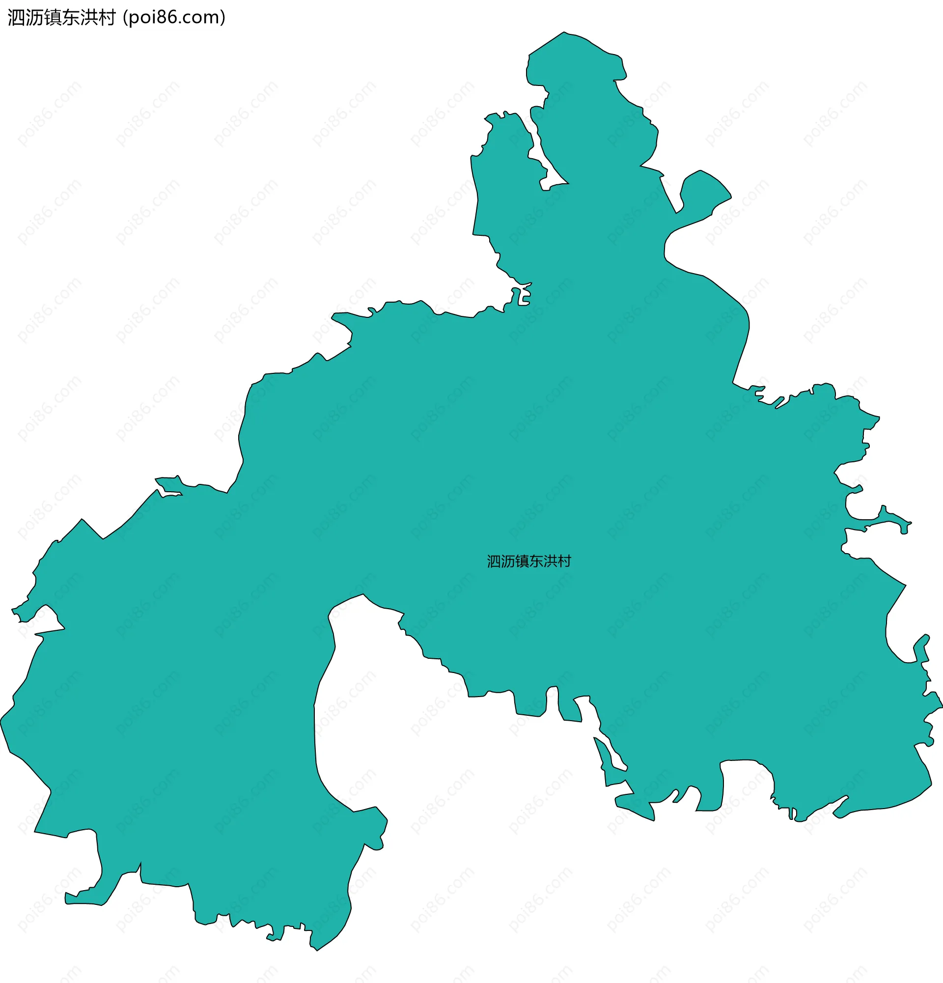 泗沥镇东洪村边界地图