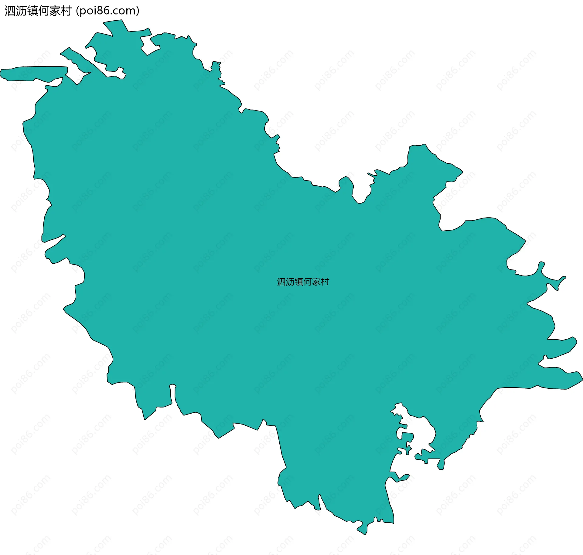 泗沥镇何家村边界地图