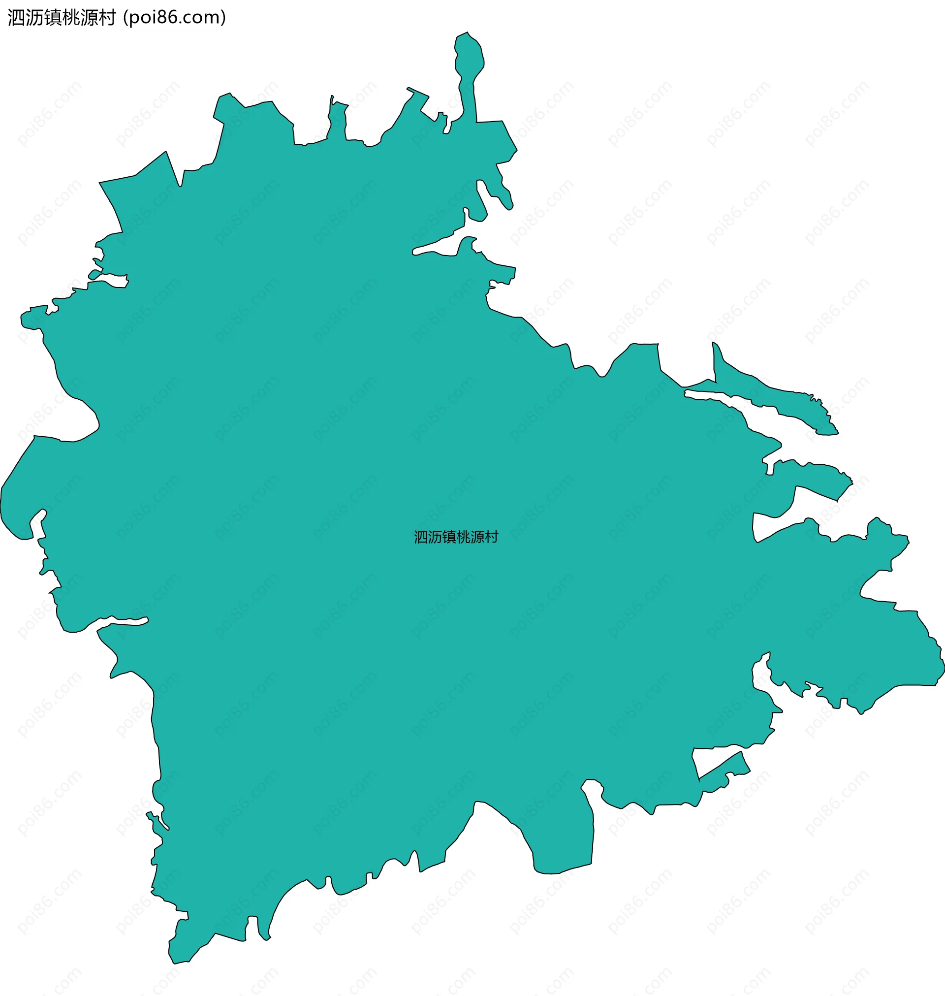 泗沥镇桃源村边界地图