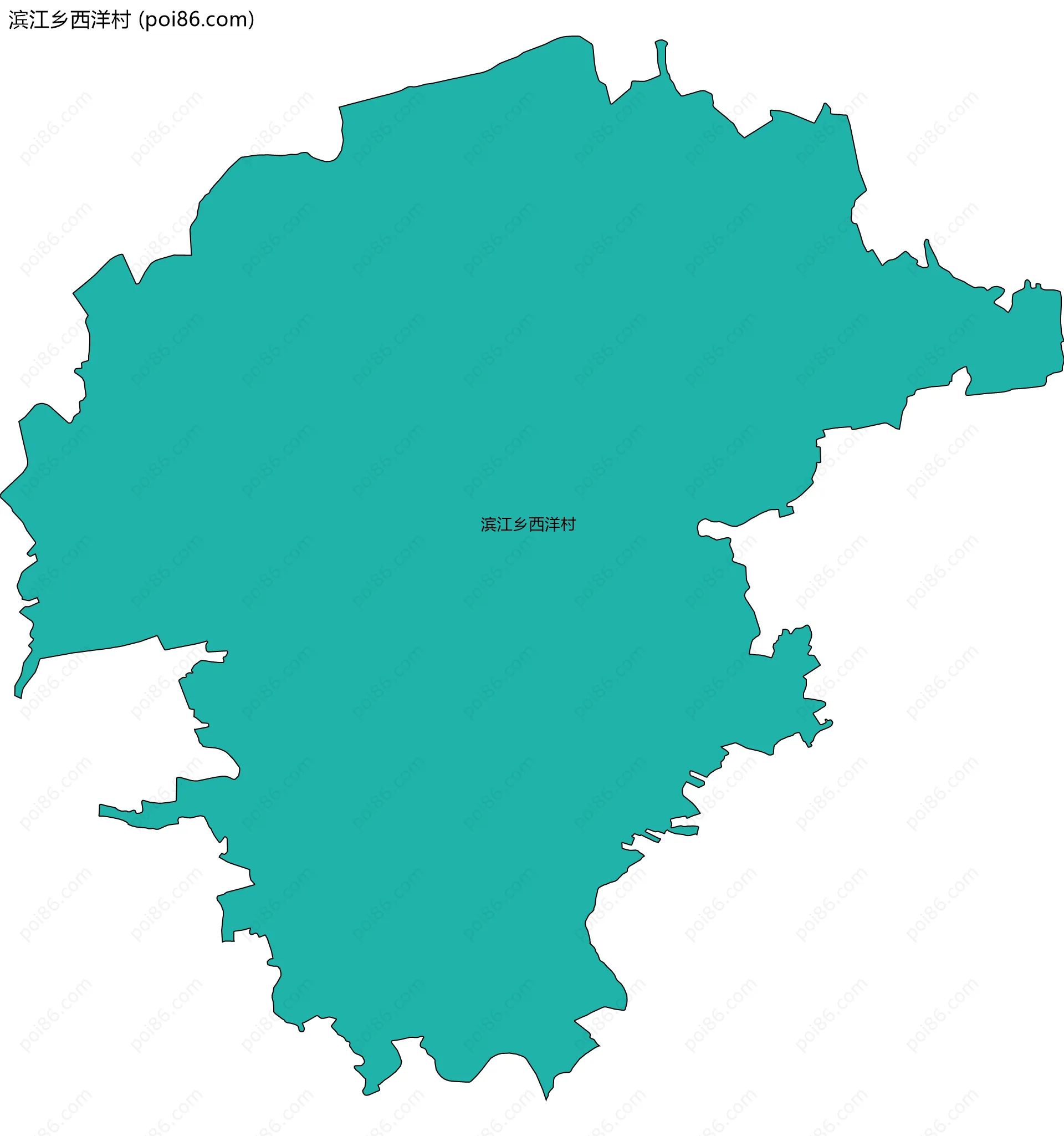 滨江乡西洋村边界地图