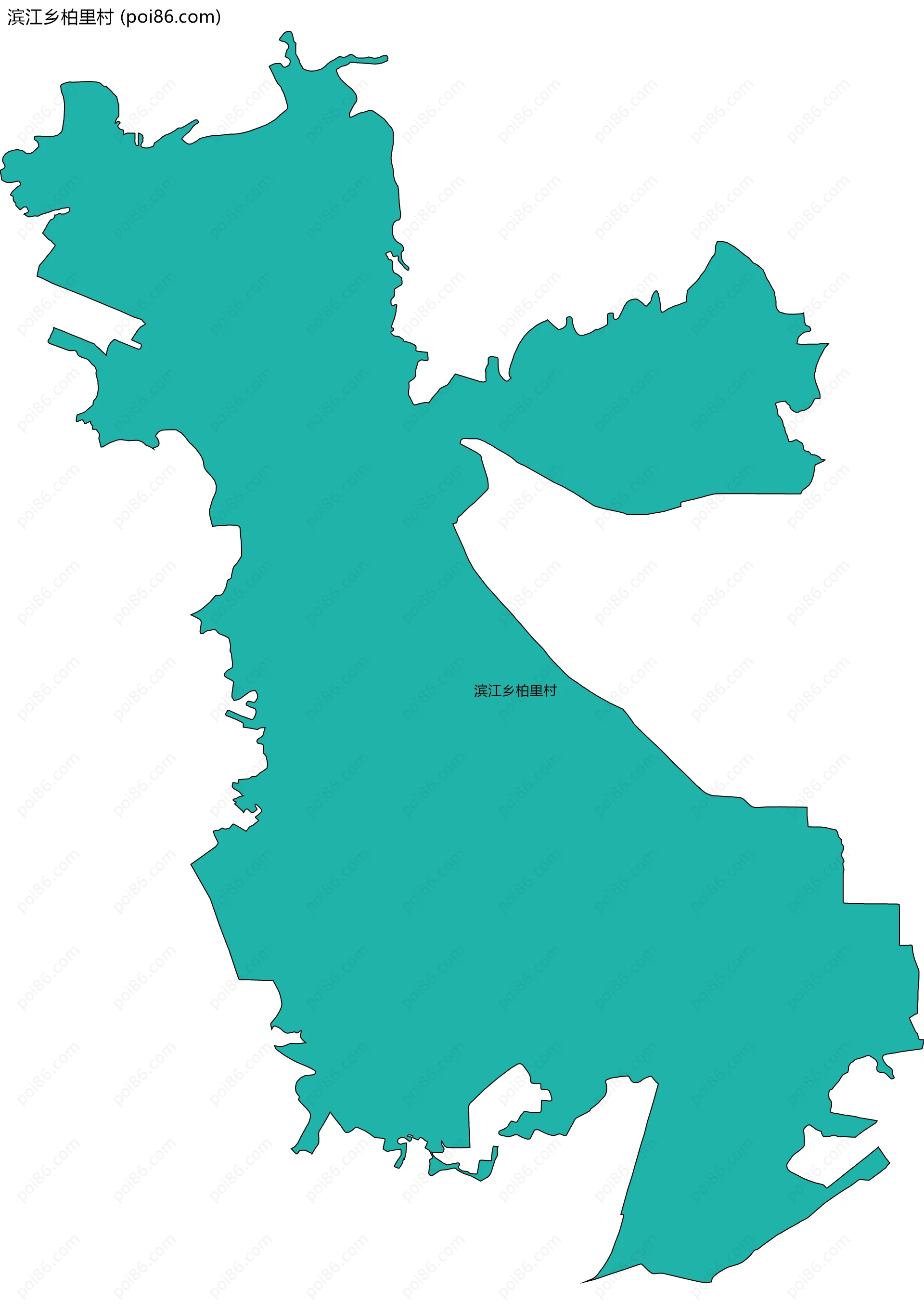 滨江乡柏里村边界地图