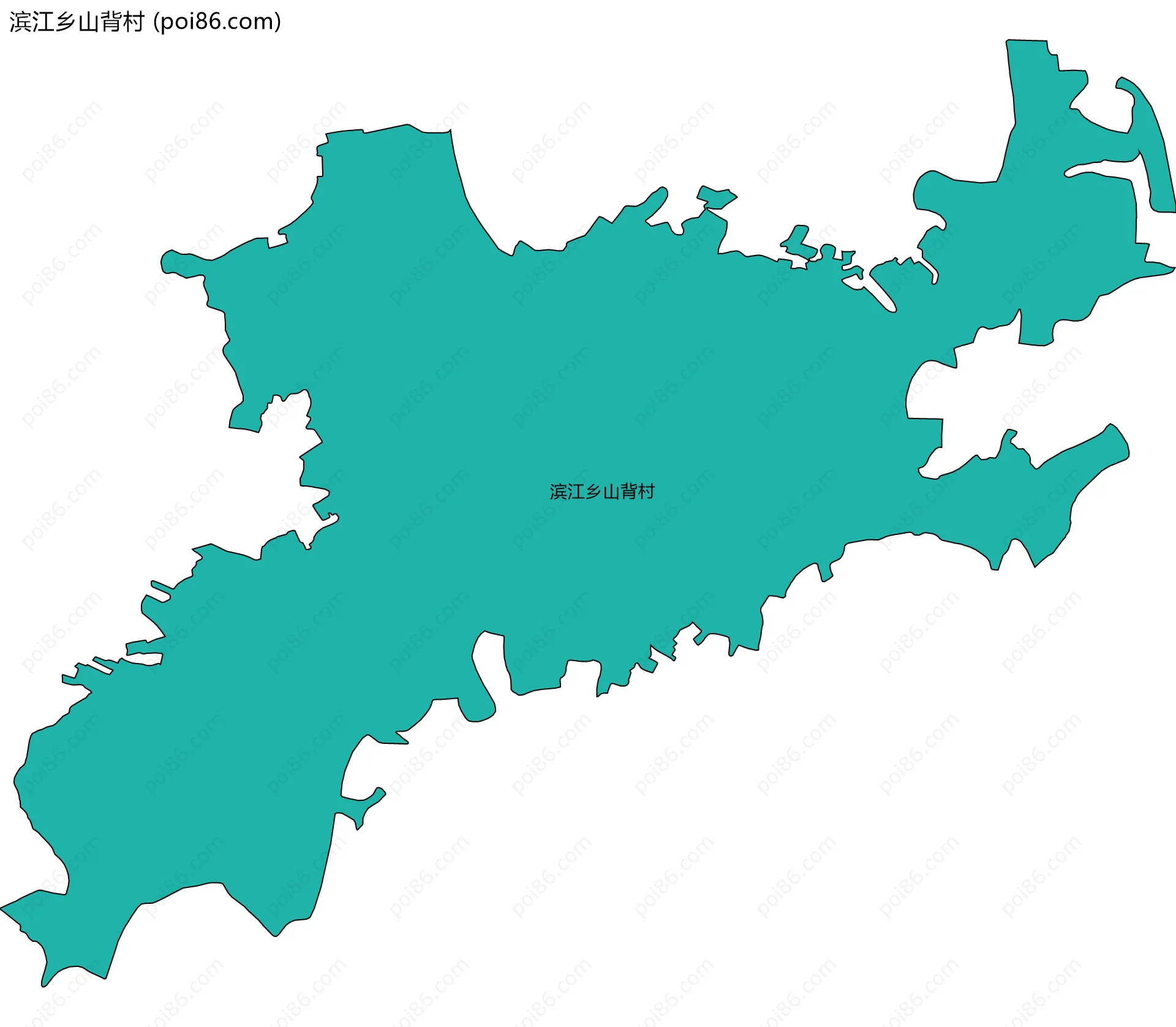 滨江乡山背村边界地图