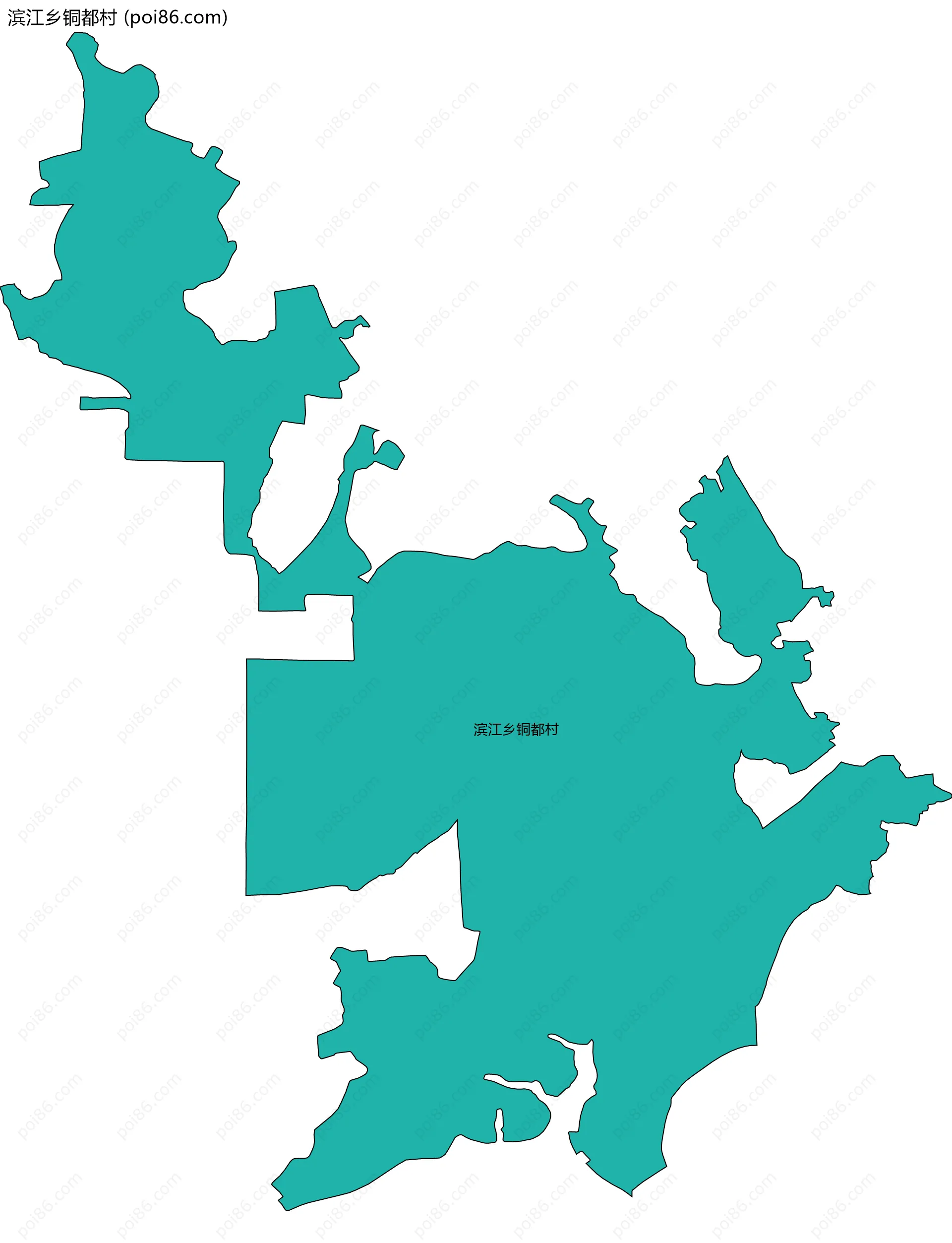 滨江乡铜都村边界地图