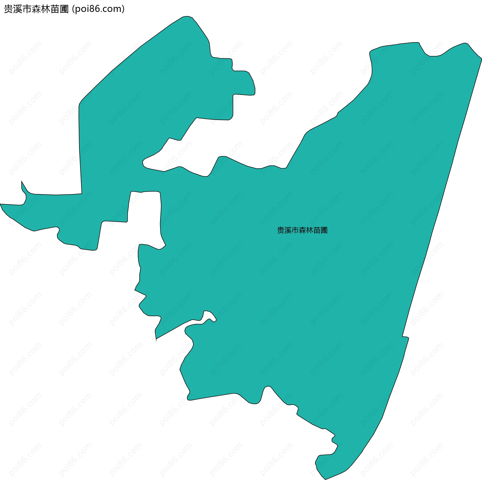 贵溪市森林苗圃边界地图