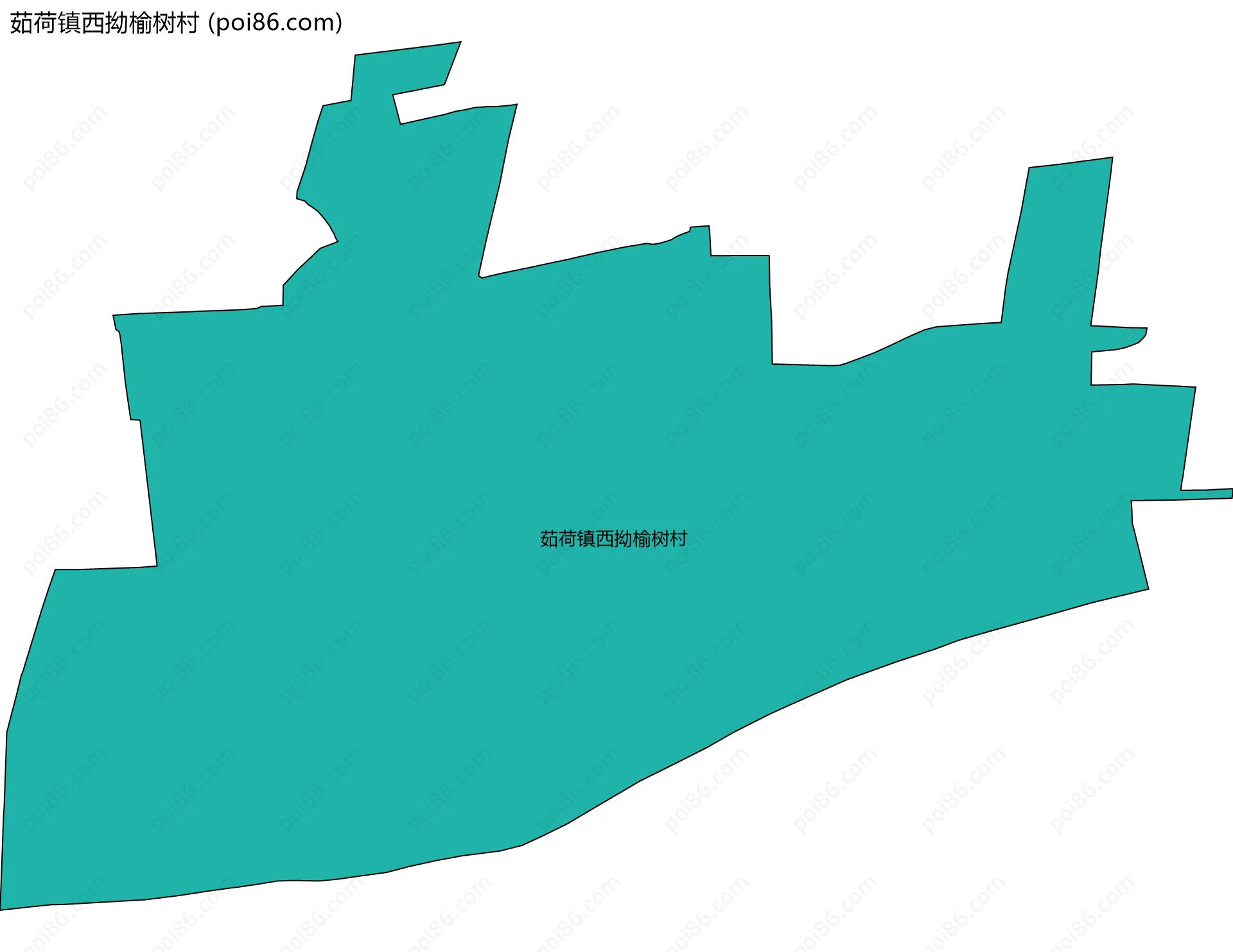 茹荷镇西拗榆树村边界地图