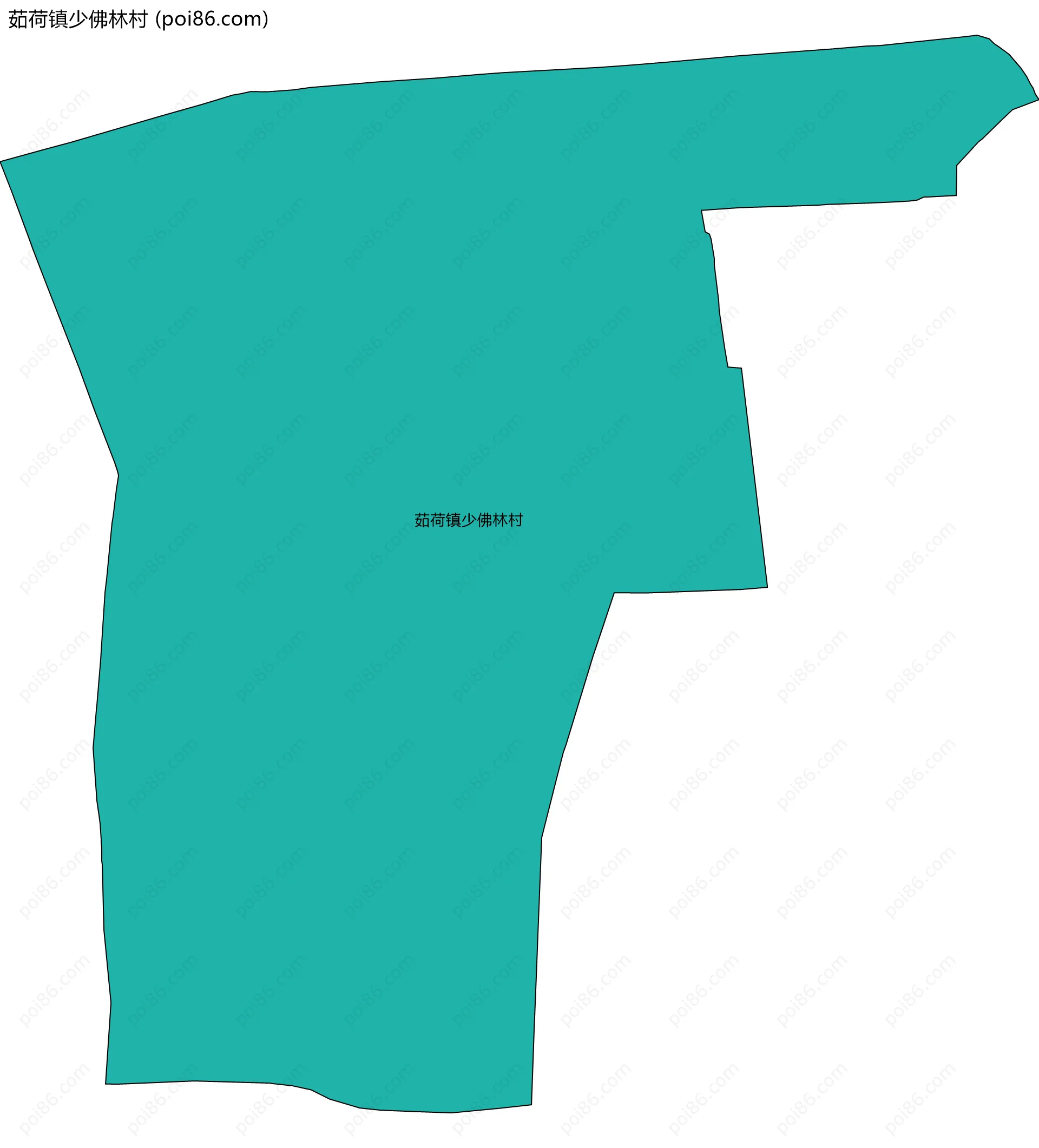 茹荷镇少佛林村边界地图