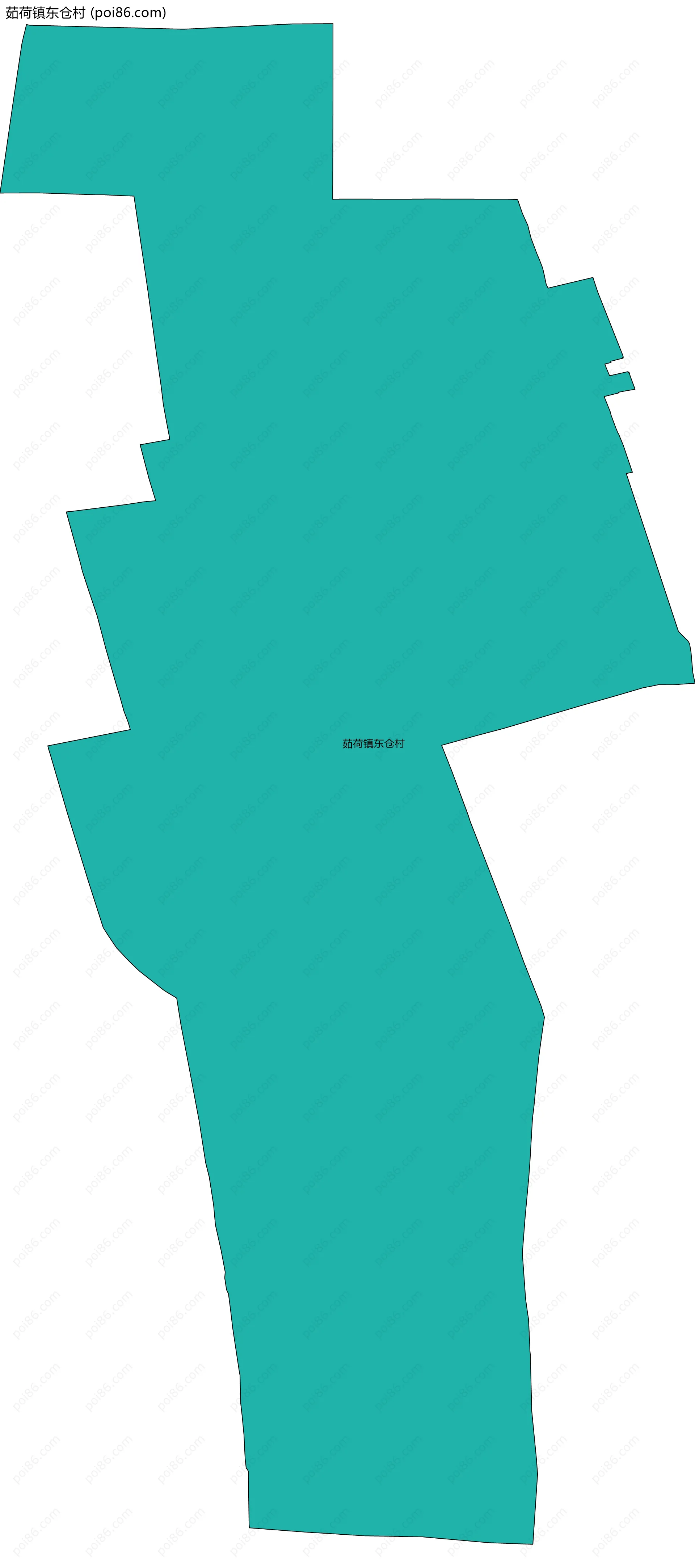 茹荷镇东仓村边界地图