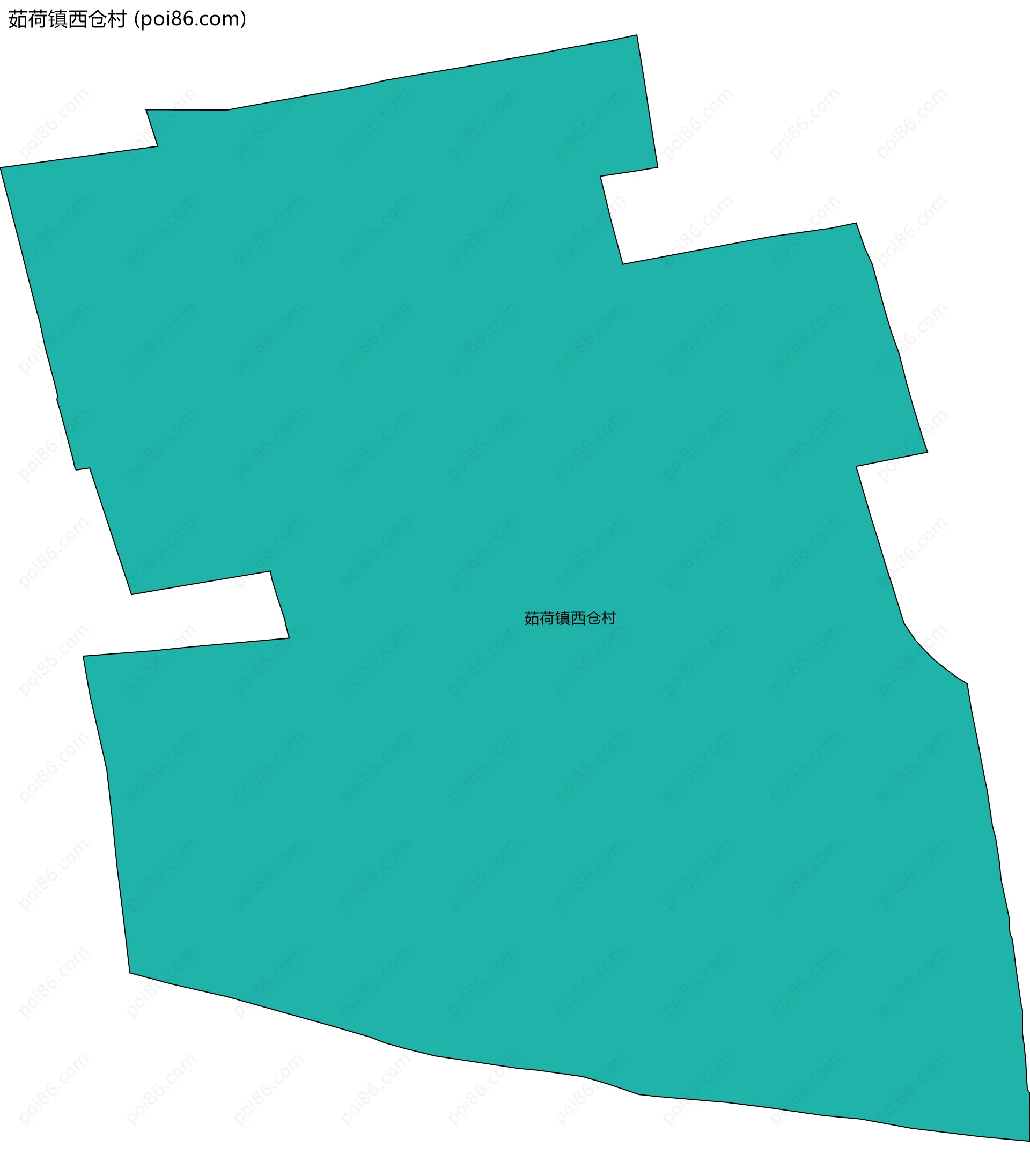 茹荷镇西仓村边界地图