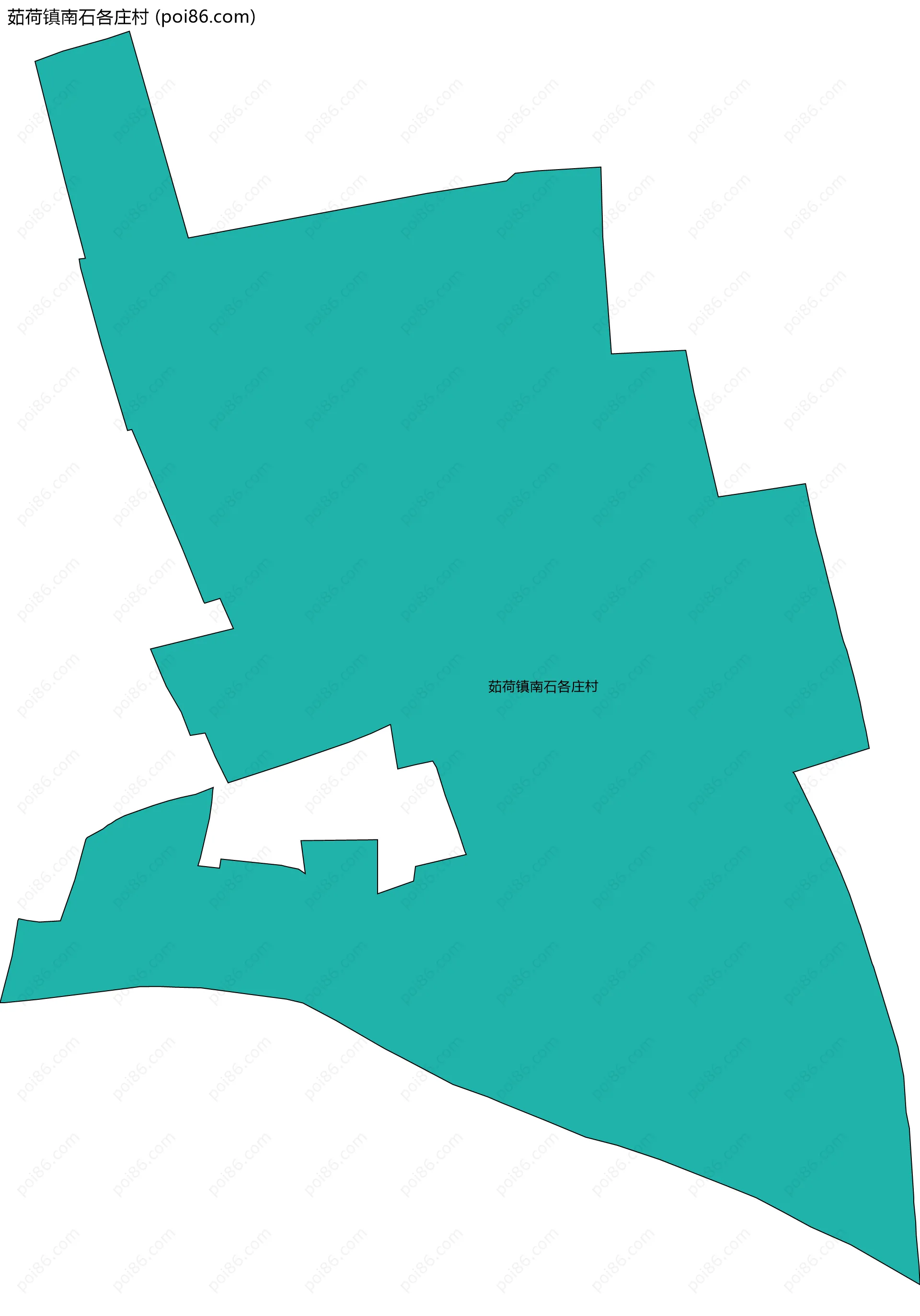 茹荷镇南石各庄村边界地图