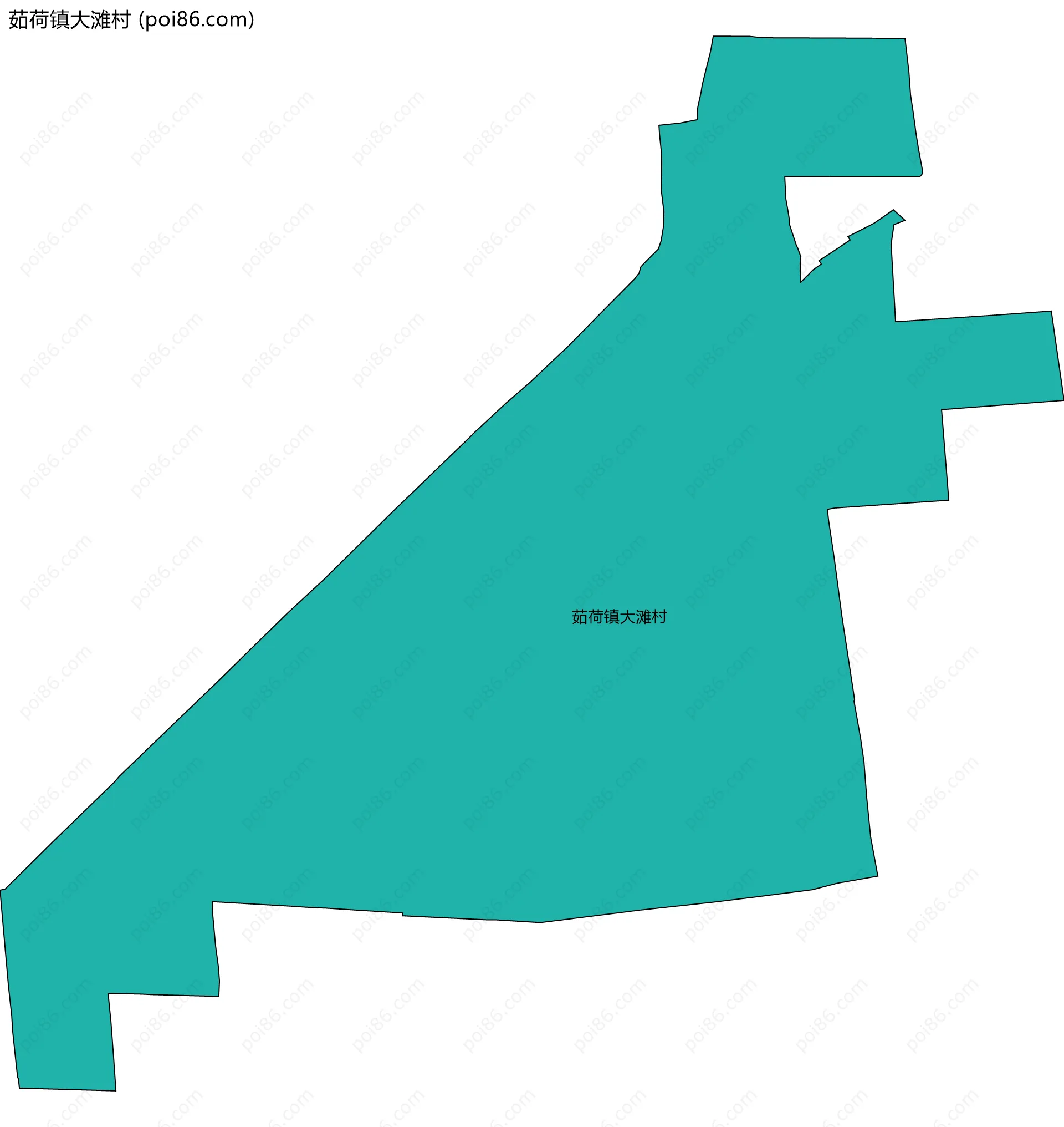 茹荷镇大滩村边界地图