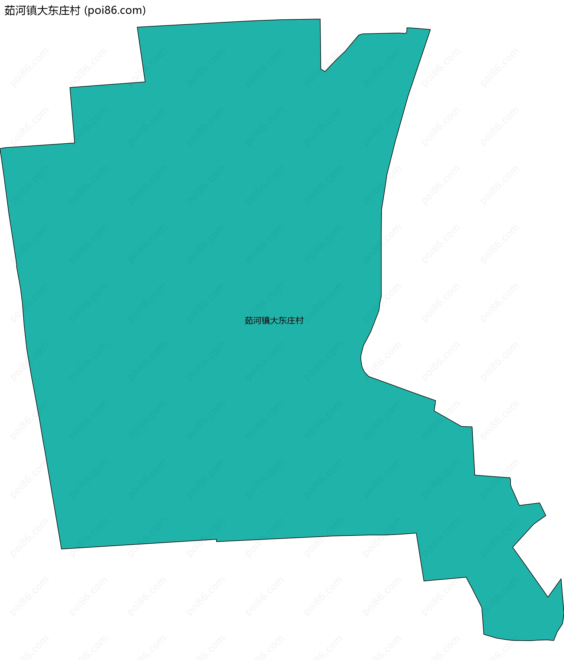 茹河镇大东庄村边界地图