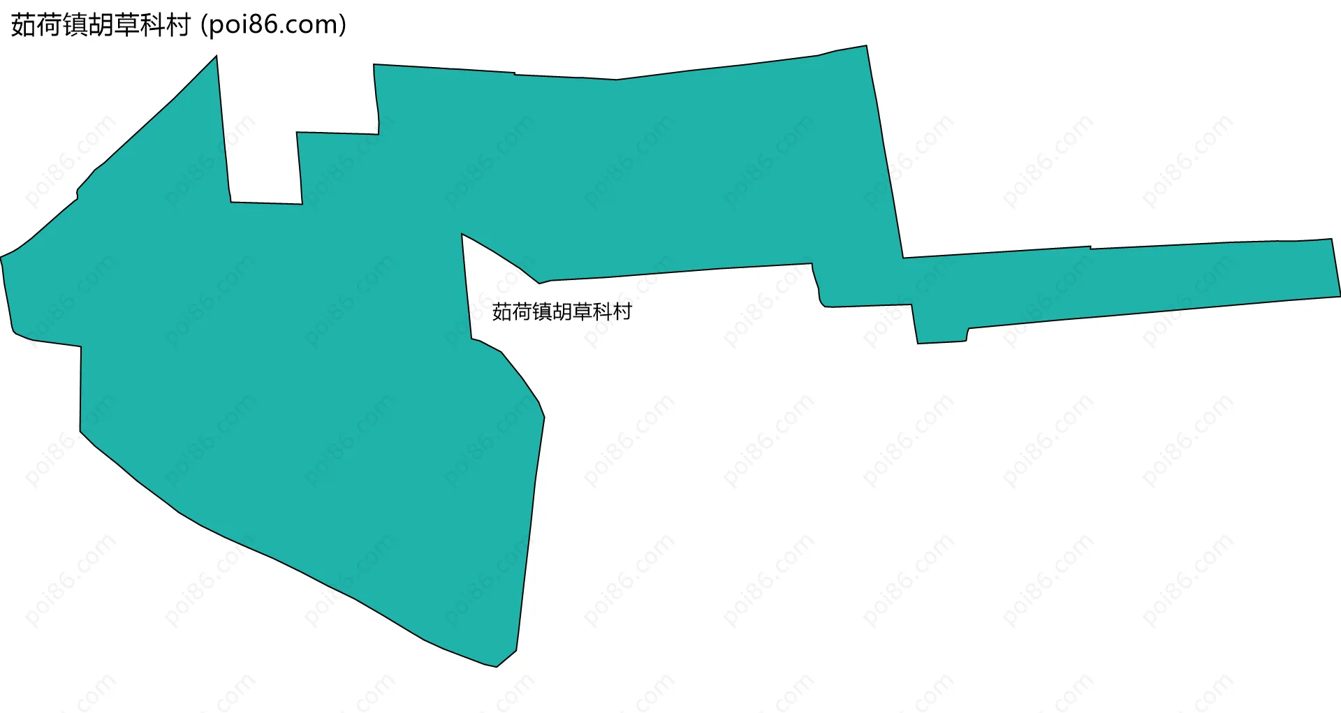 茹荷镇胡草科村边界地图