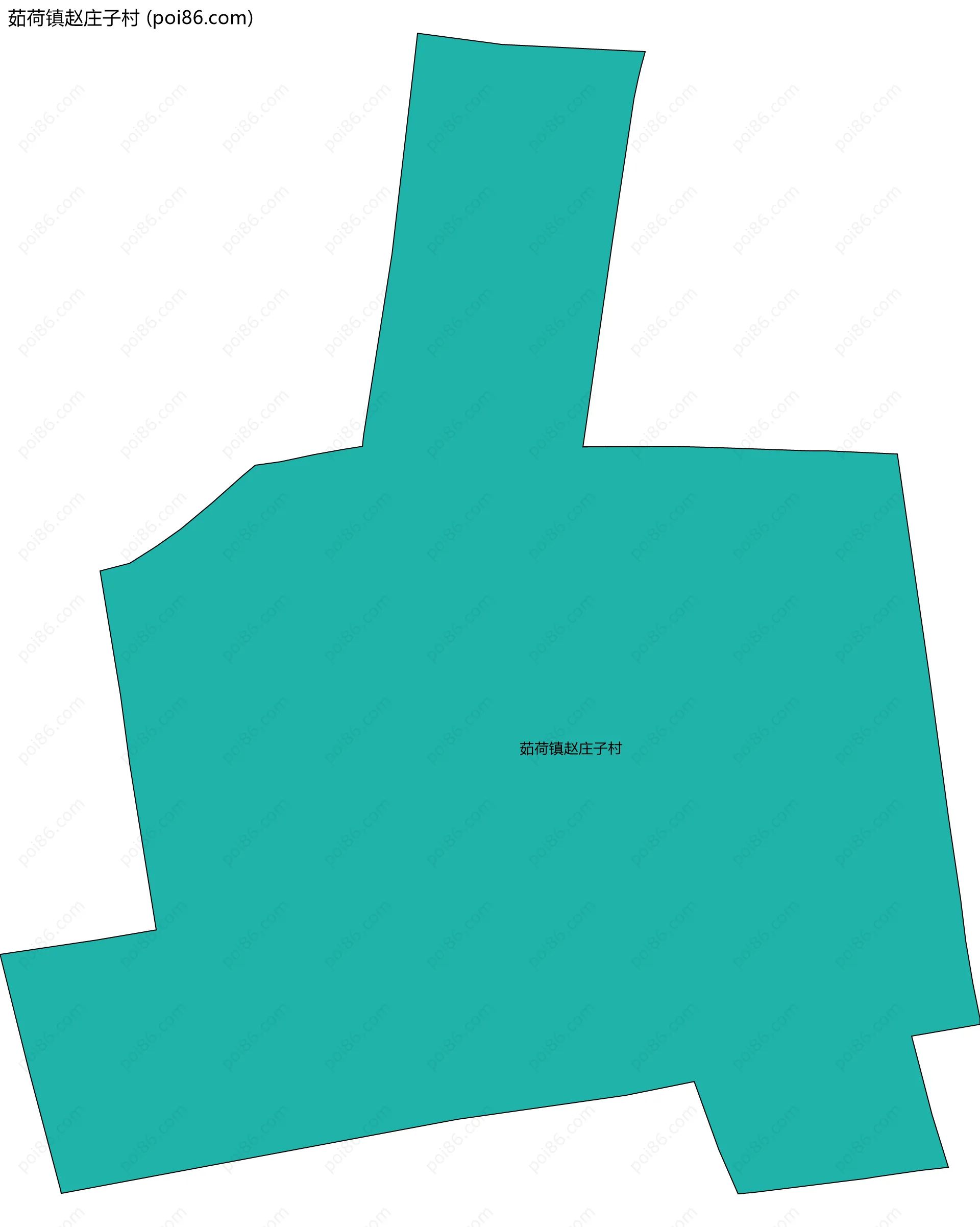 茹荷镇赵庄子村边界地图