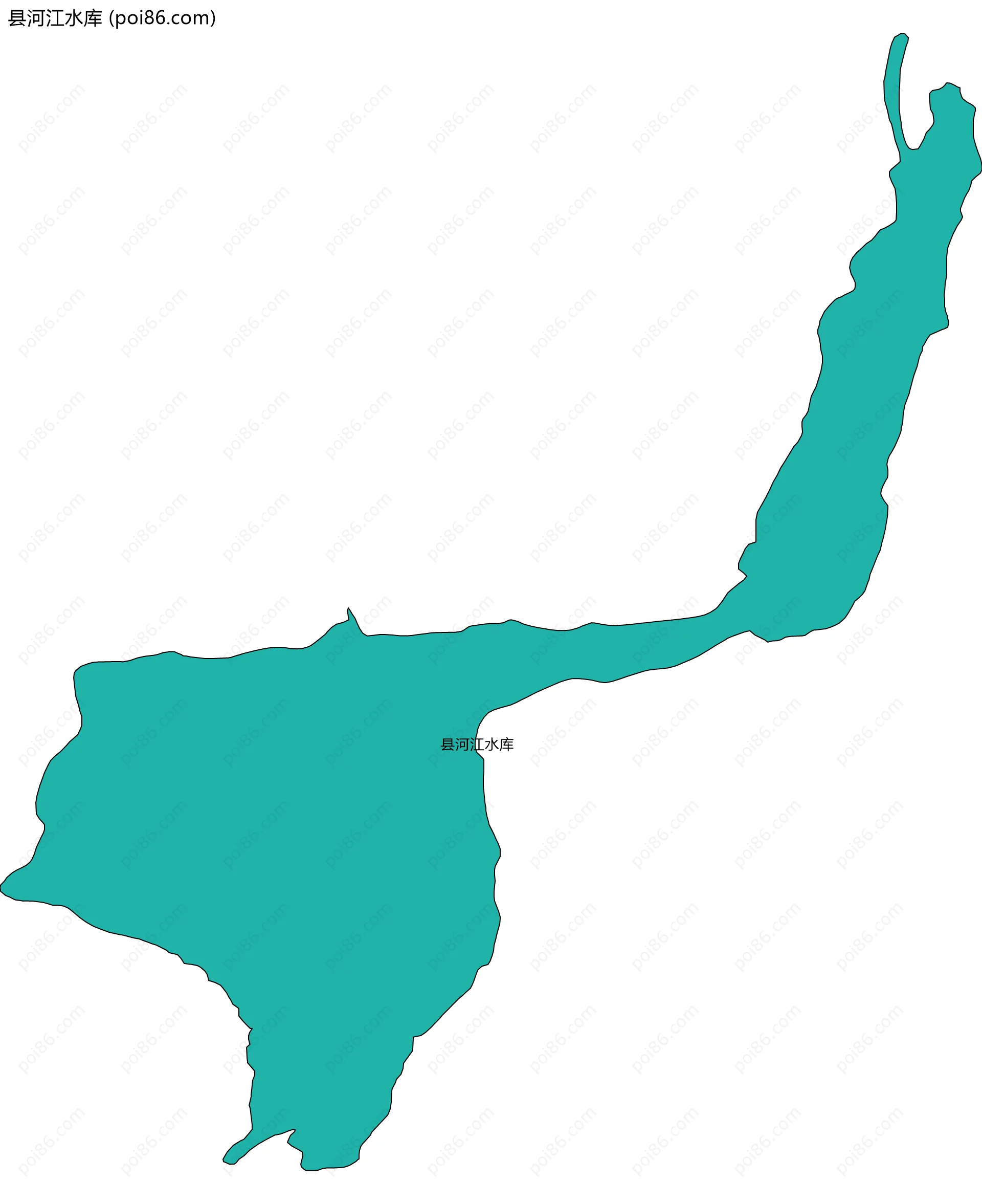 县河江水库边界地图