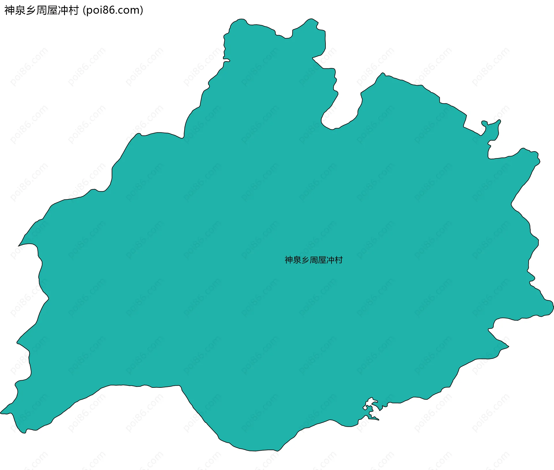 神泉乡周屋冲村边界地图